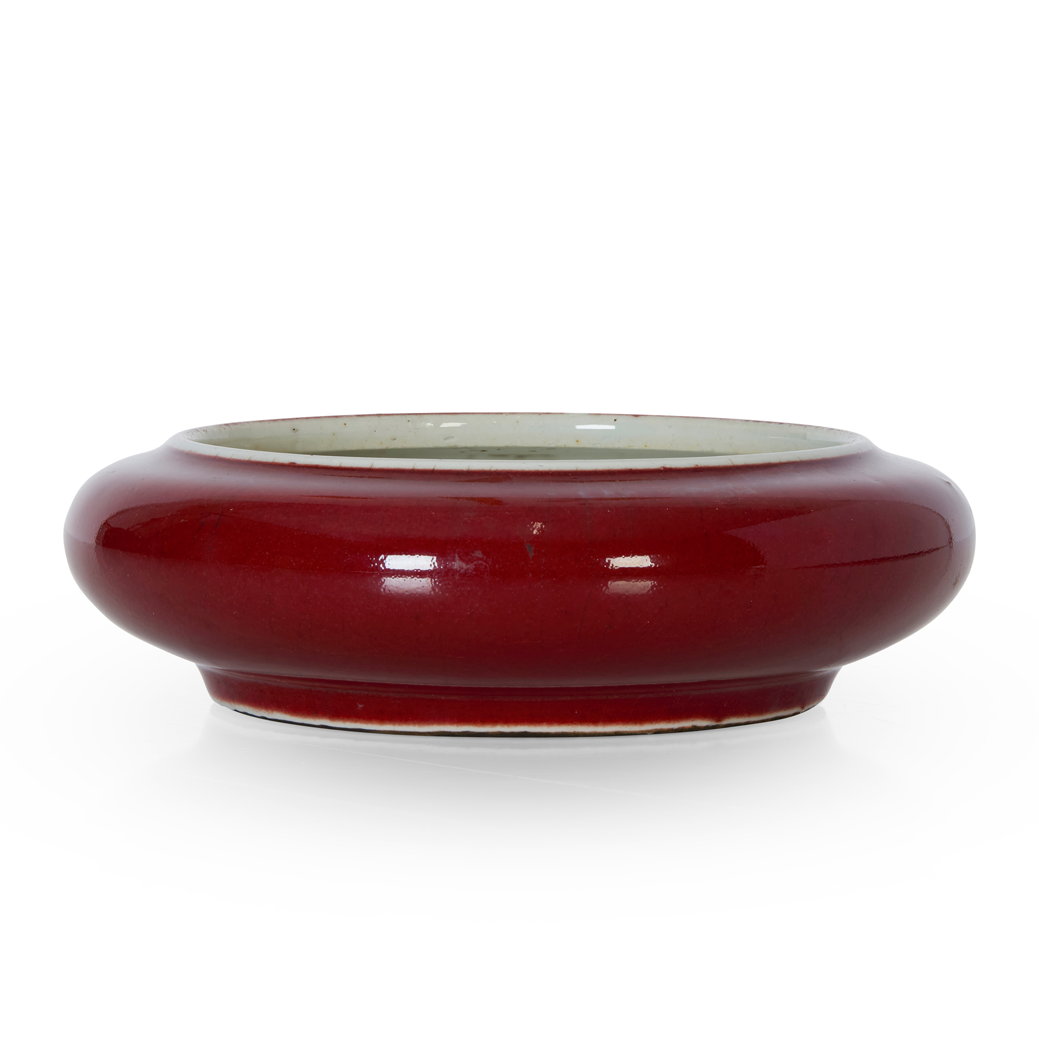 CHINESE RED-GLAZED BRUSH WASHER