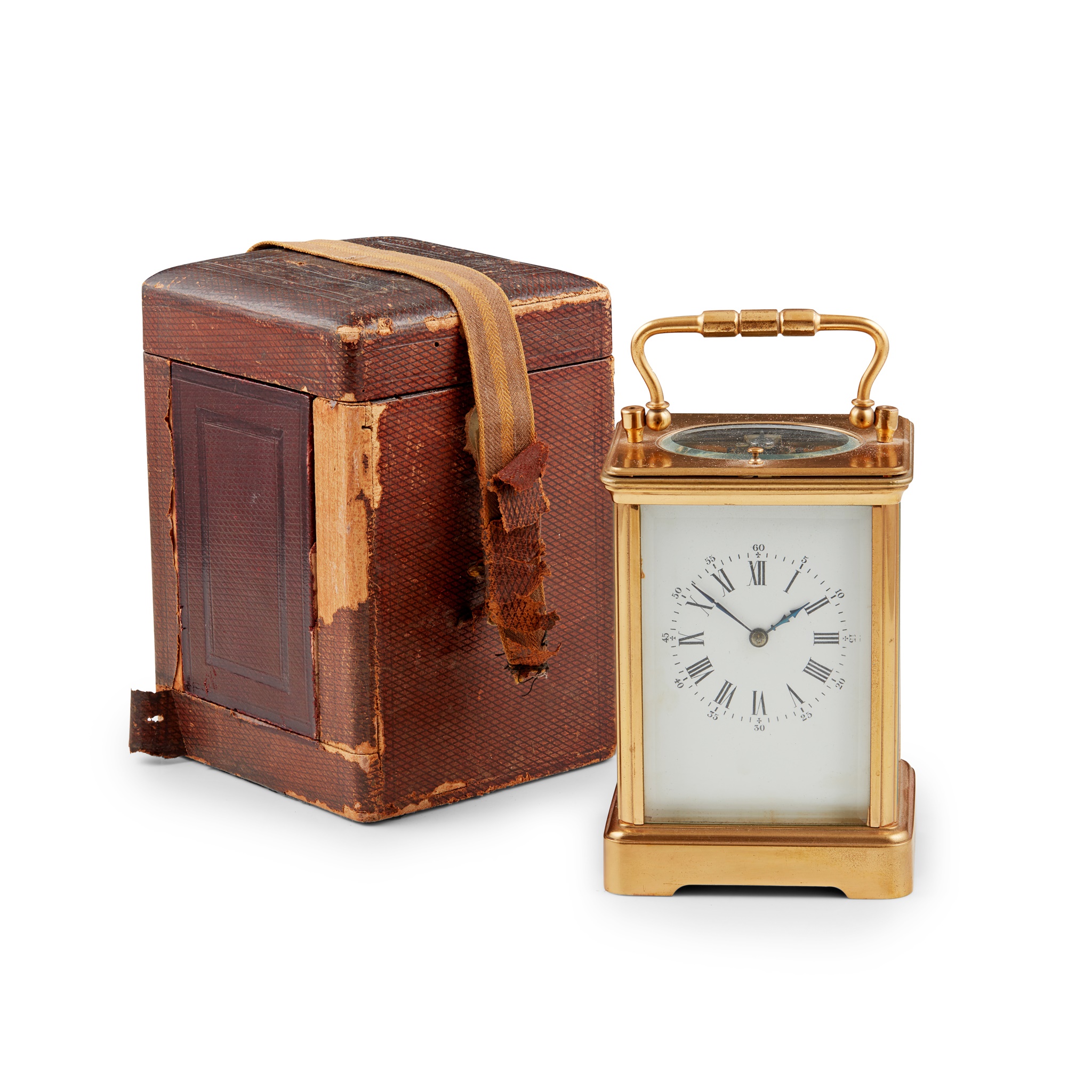 FRENCH BRASS REPEATER CARRIAGE CLOCK