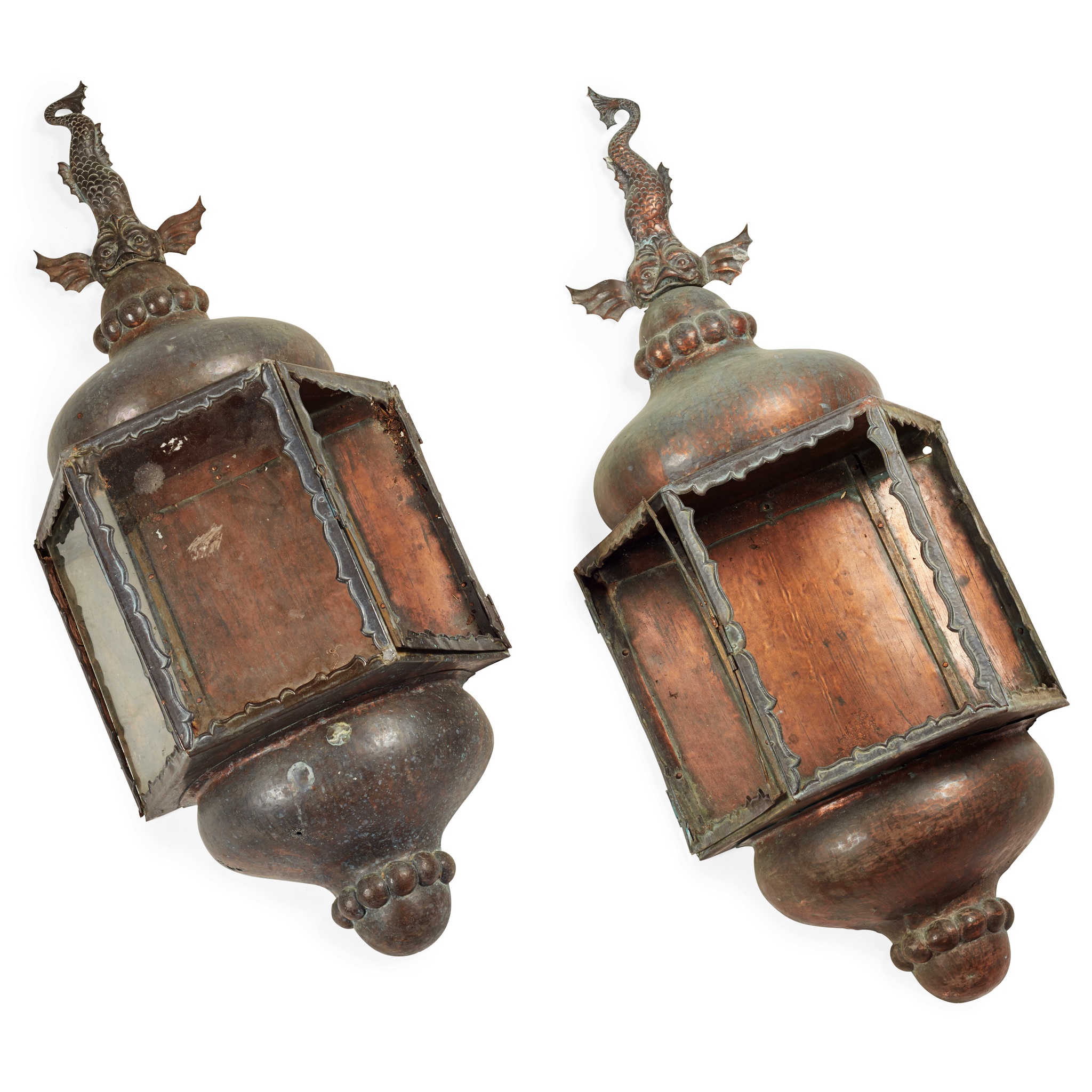PAIR OF REGENCY COPPER SCONCES
