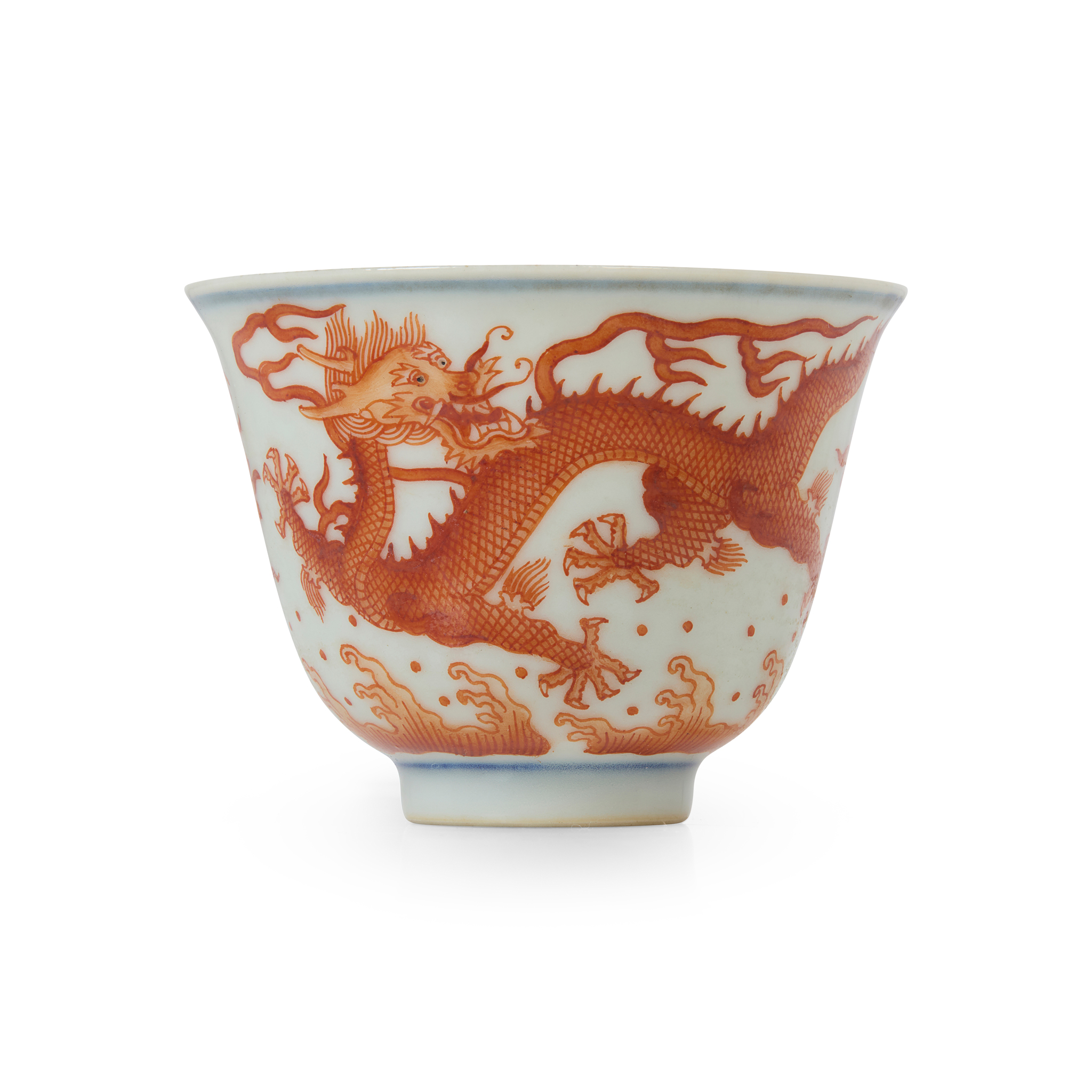CHINESE IRON-RED-DECORATED 'DRAGON' CUP
