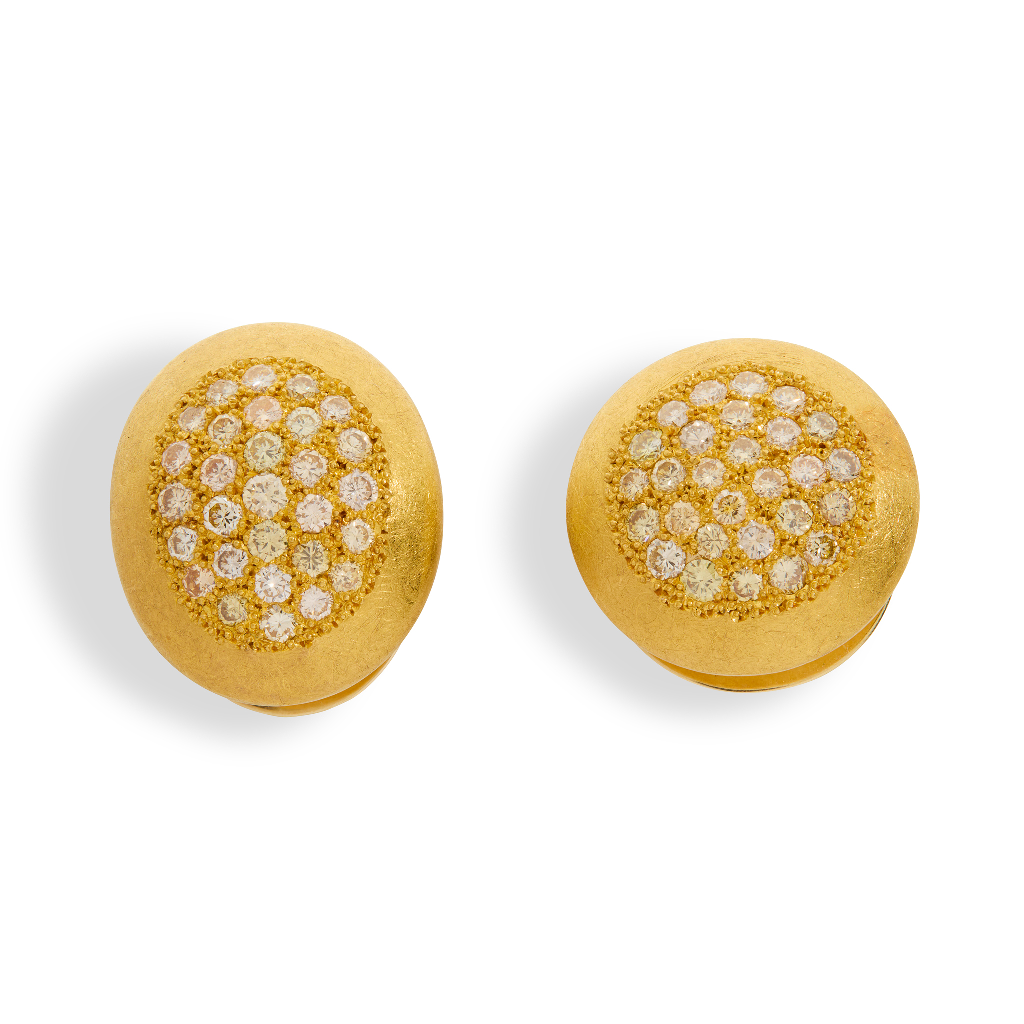 Attributed to Peter Plöderl: A pair of asymmetric diamond earrings