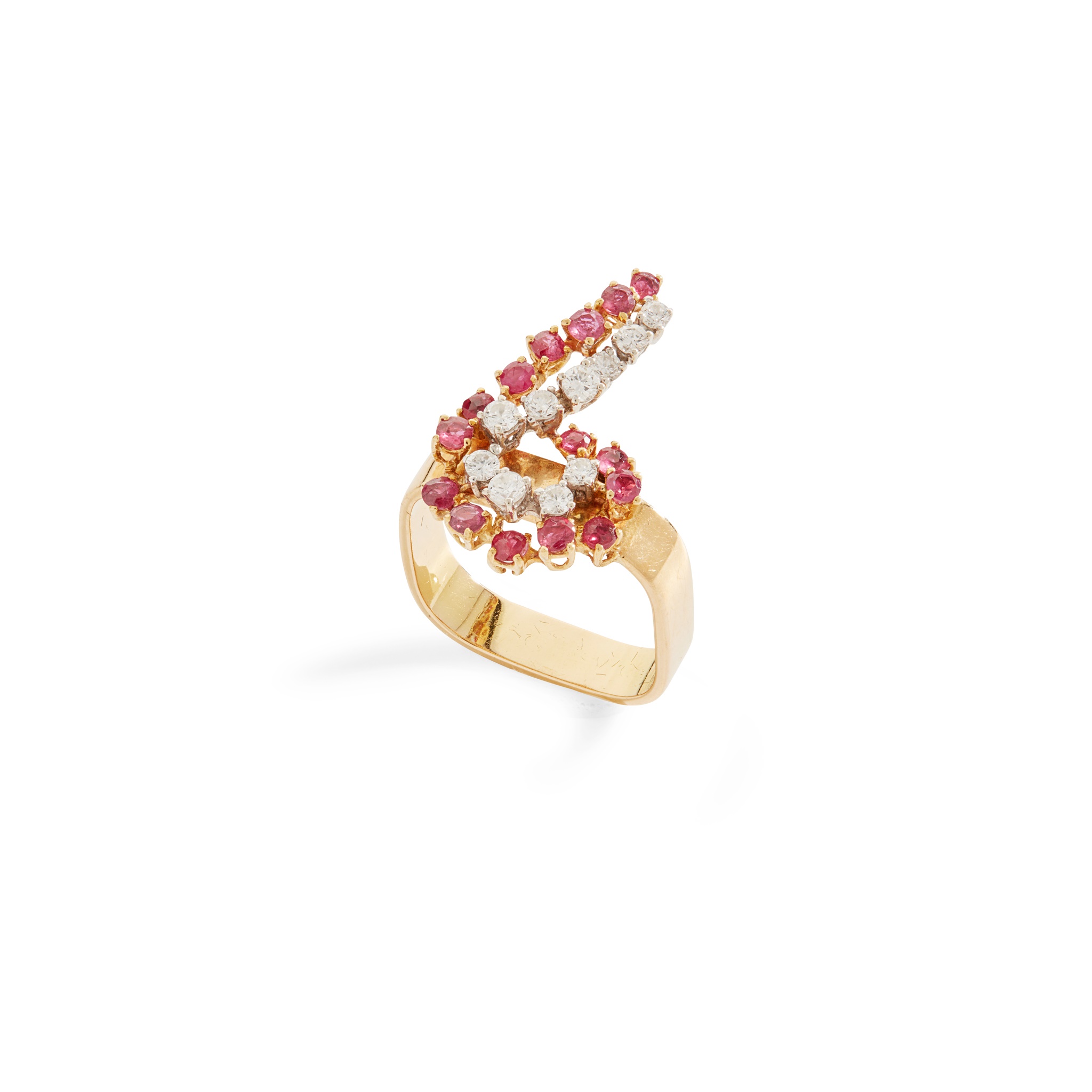 A ruby and diamond dress ring