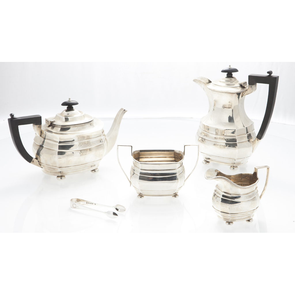 A four-piece tea service