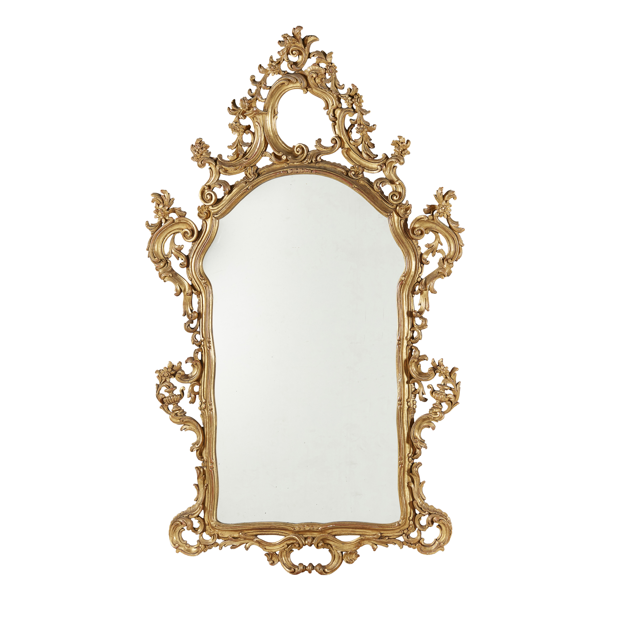 GEORGE II STYLE GILTWOOD MIRROR