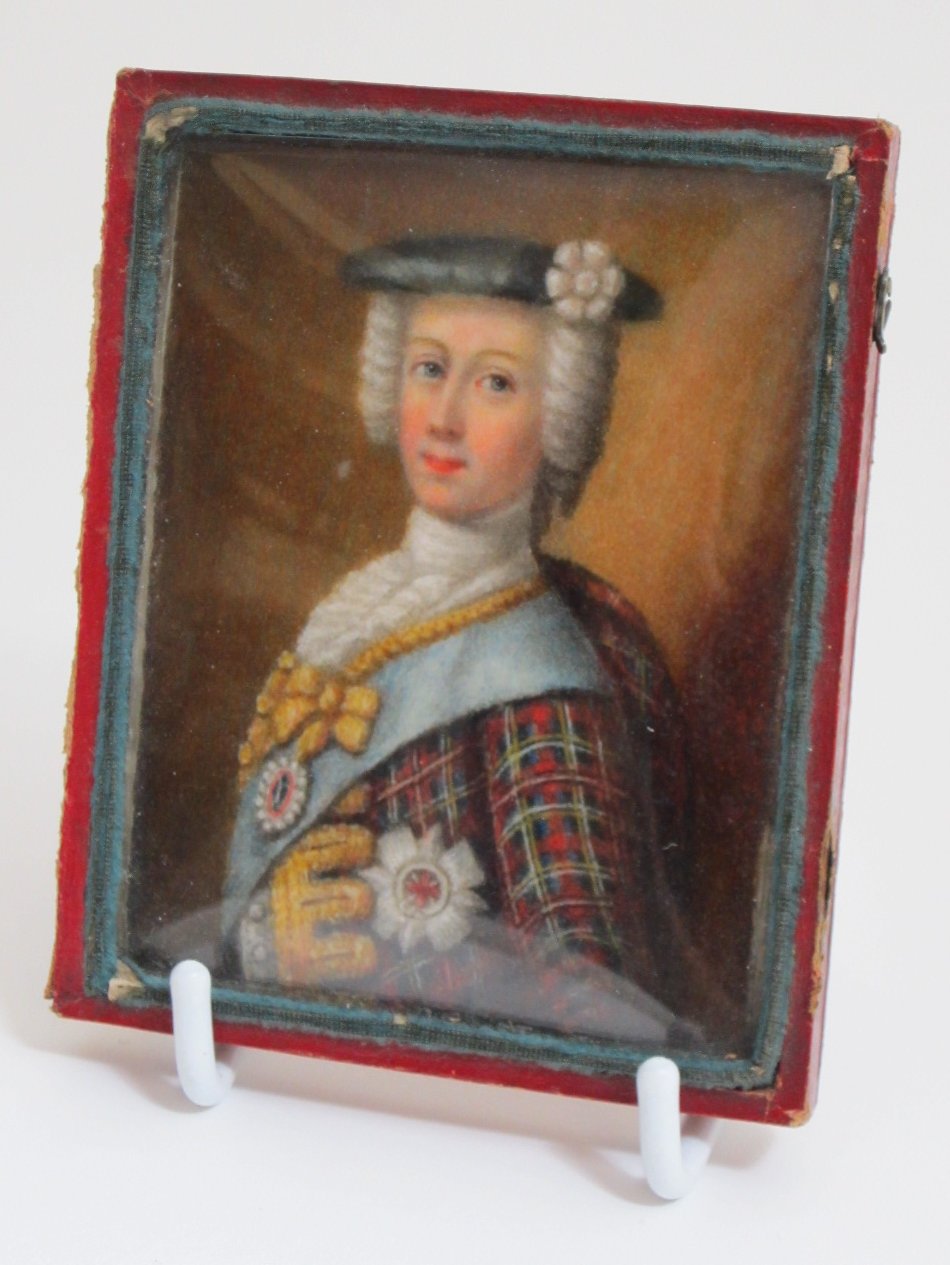 SCOTTISH SCHOOL MINIATURE OF BONNIE PRINCE CHARLIE