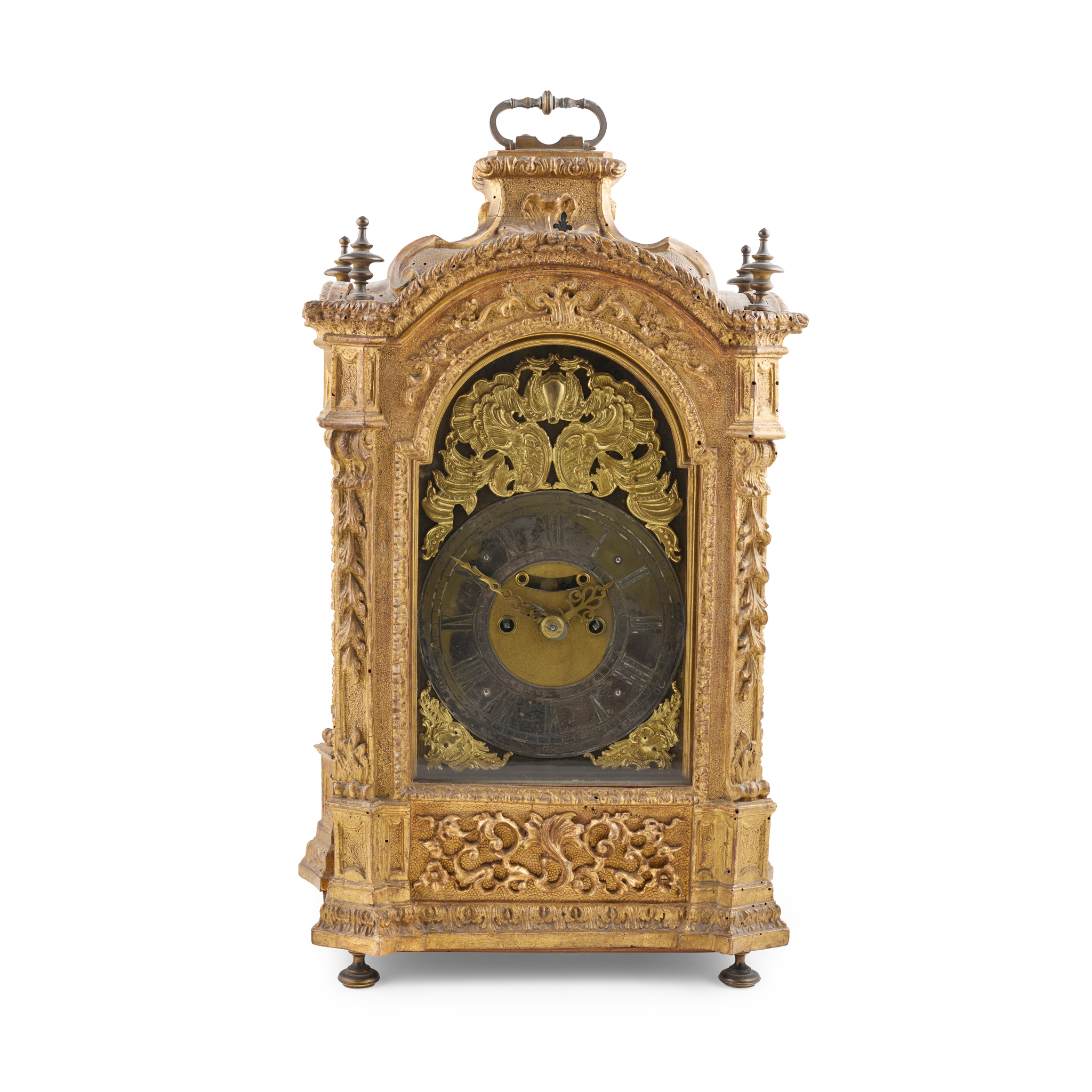 ITALIAN GILTWOOD BRACKET CLOCK