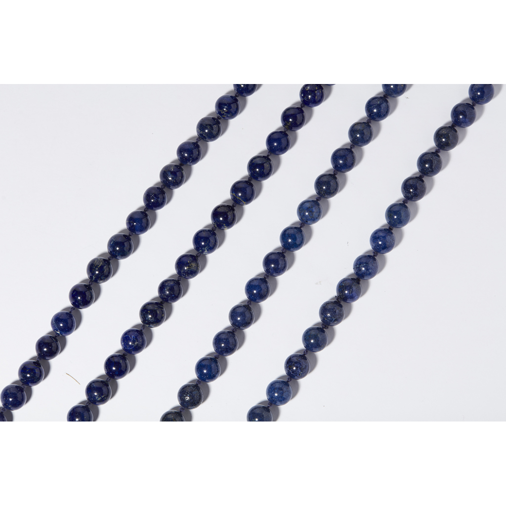 Two lapis lazuli bead necklaces