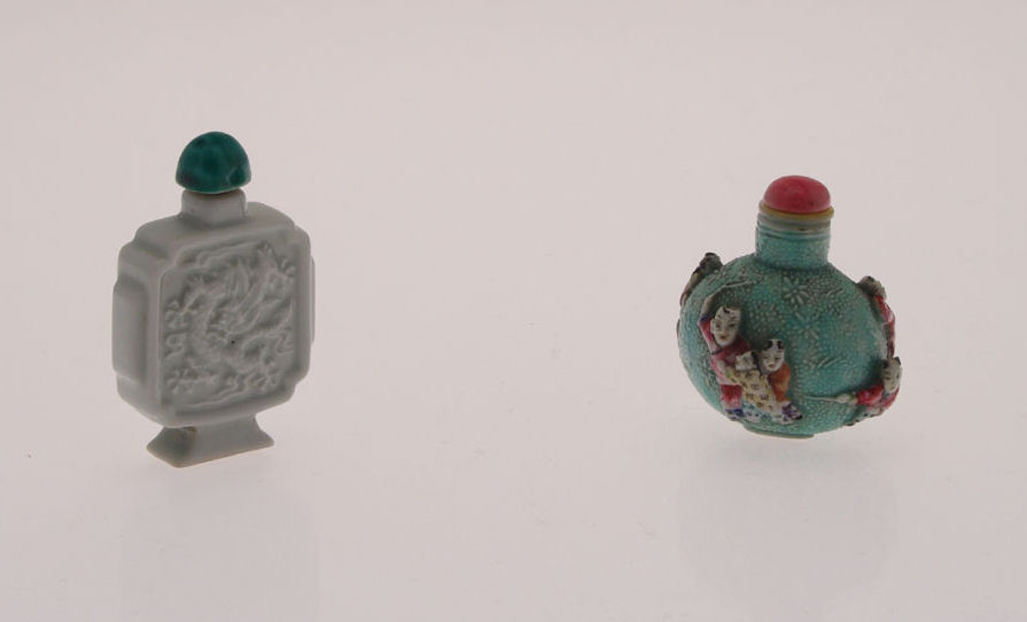 A small Chinese white porcelain snuff bottle