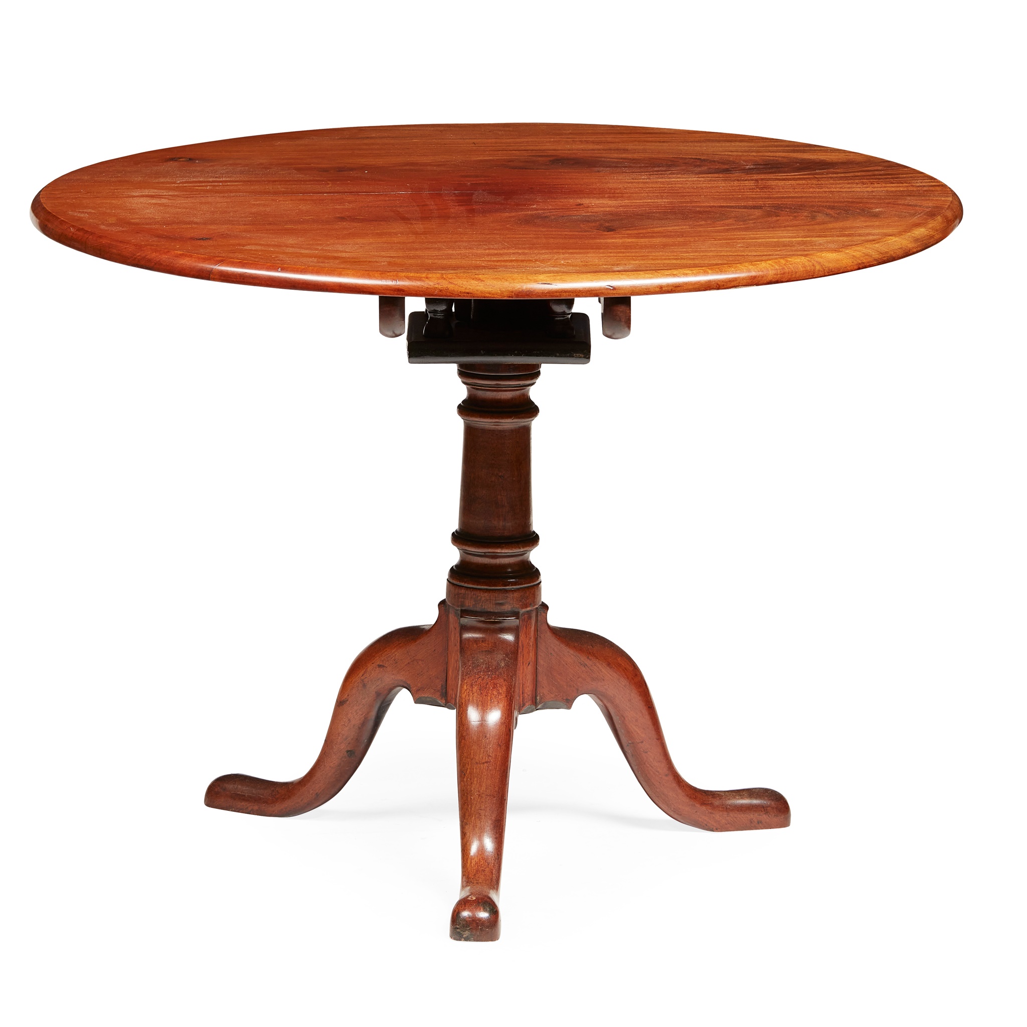 GEORGE III MAHOGANY BIRDCAGE TEA TABLE