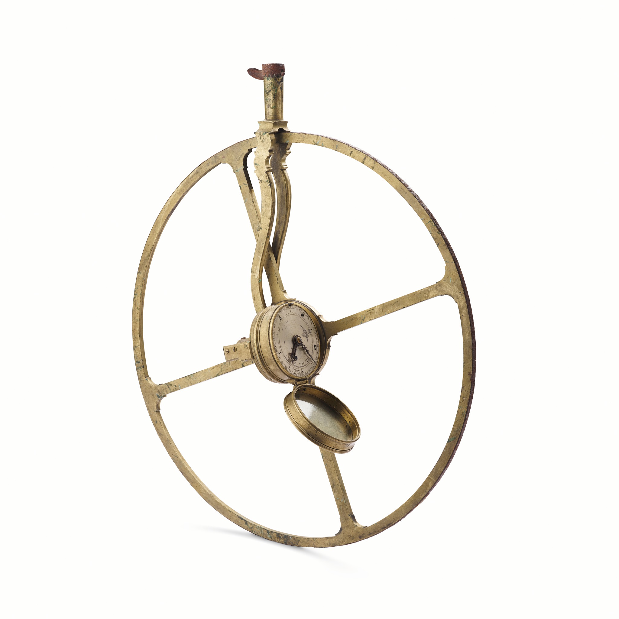 George II brass surveyor's wheel, Thomas Heath, London