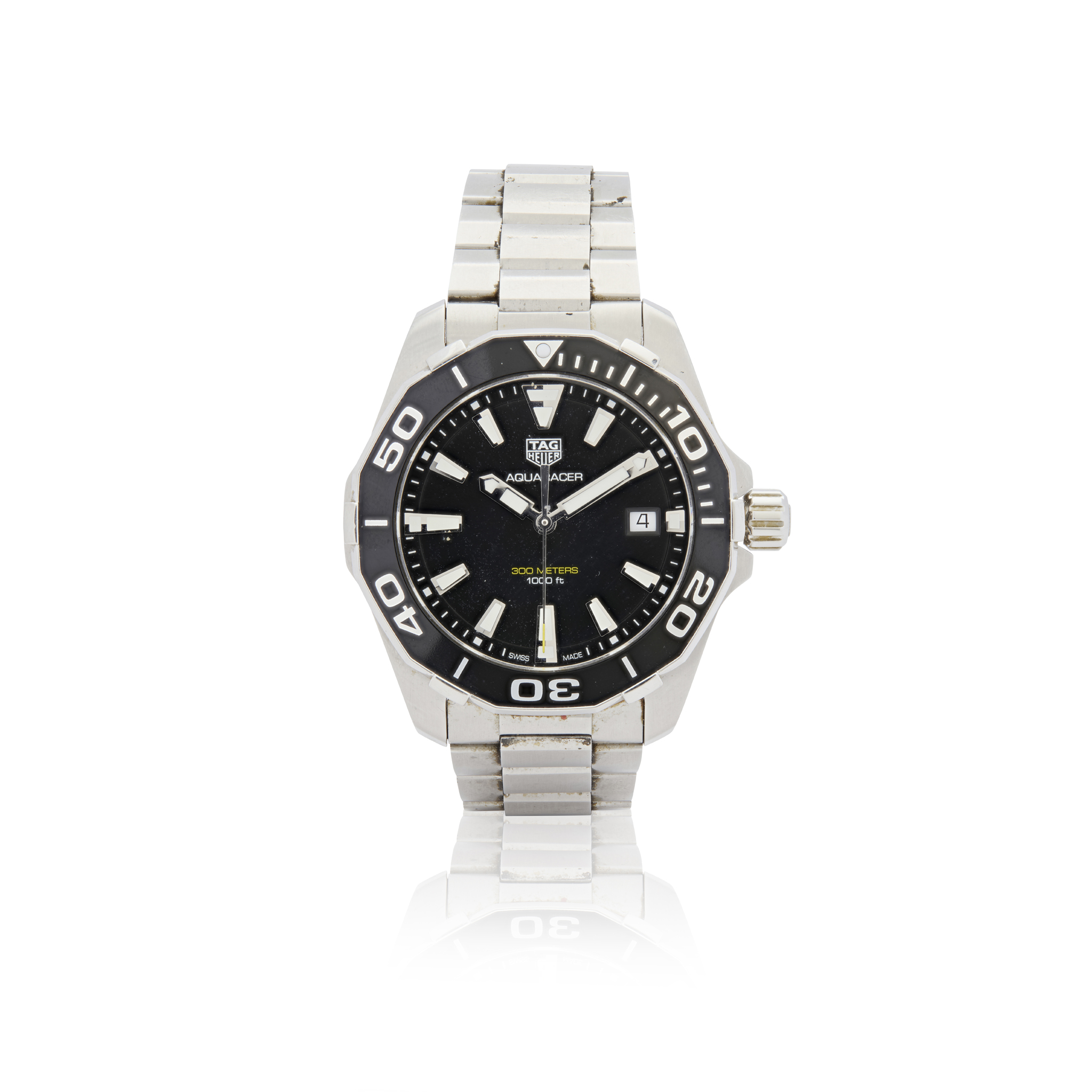 Tag Heuer. A stainless steel quartz wristwatch
