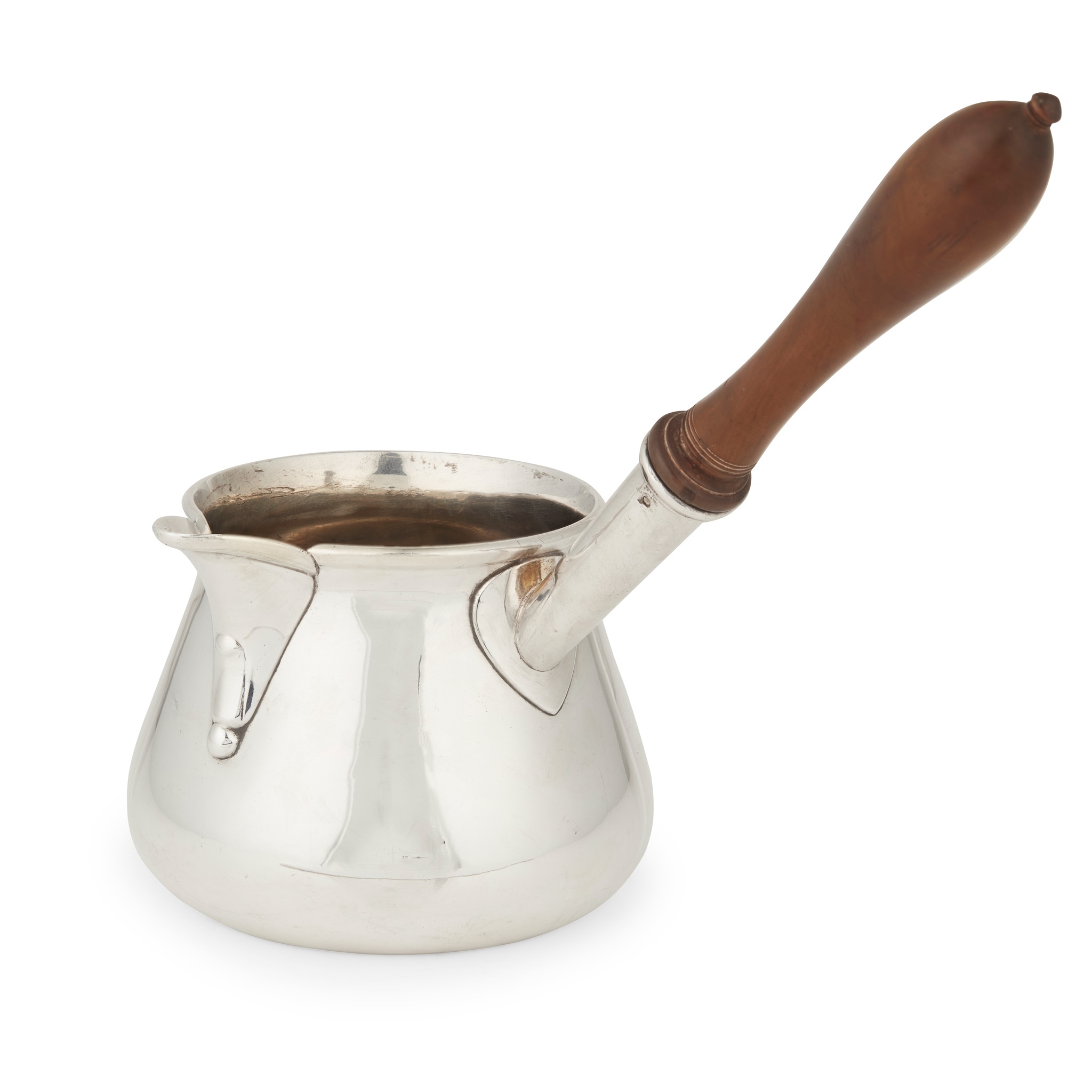 A GEORGE II BRANDY PAN