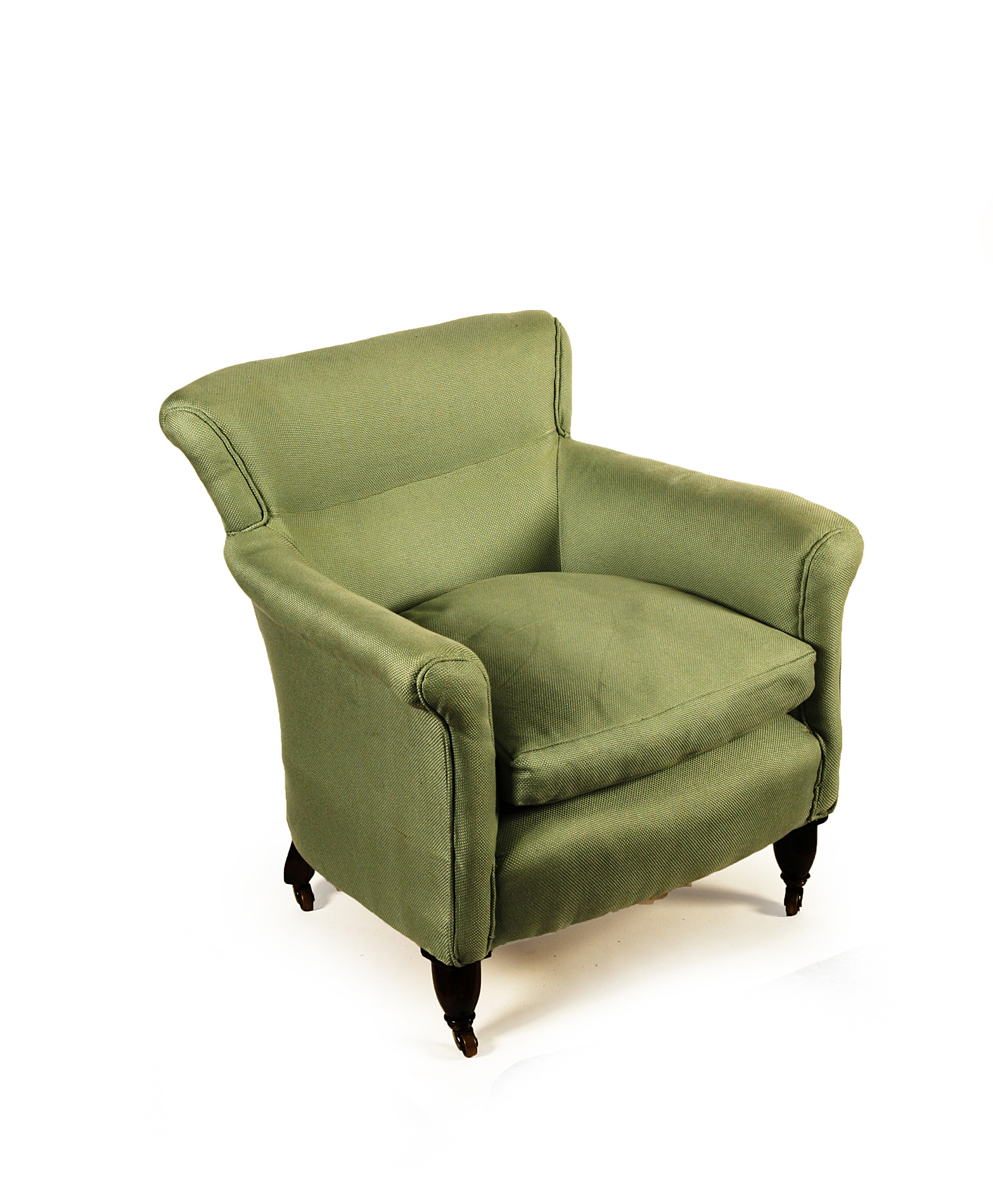 EDWARDIAN UPHOLSTERED EASY ARMCHAIR
