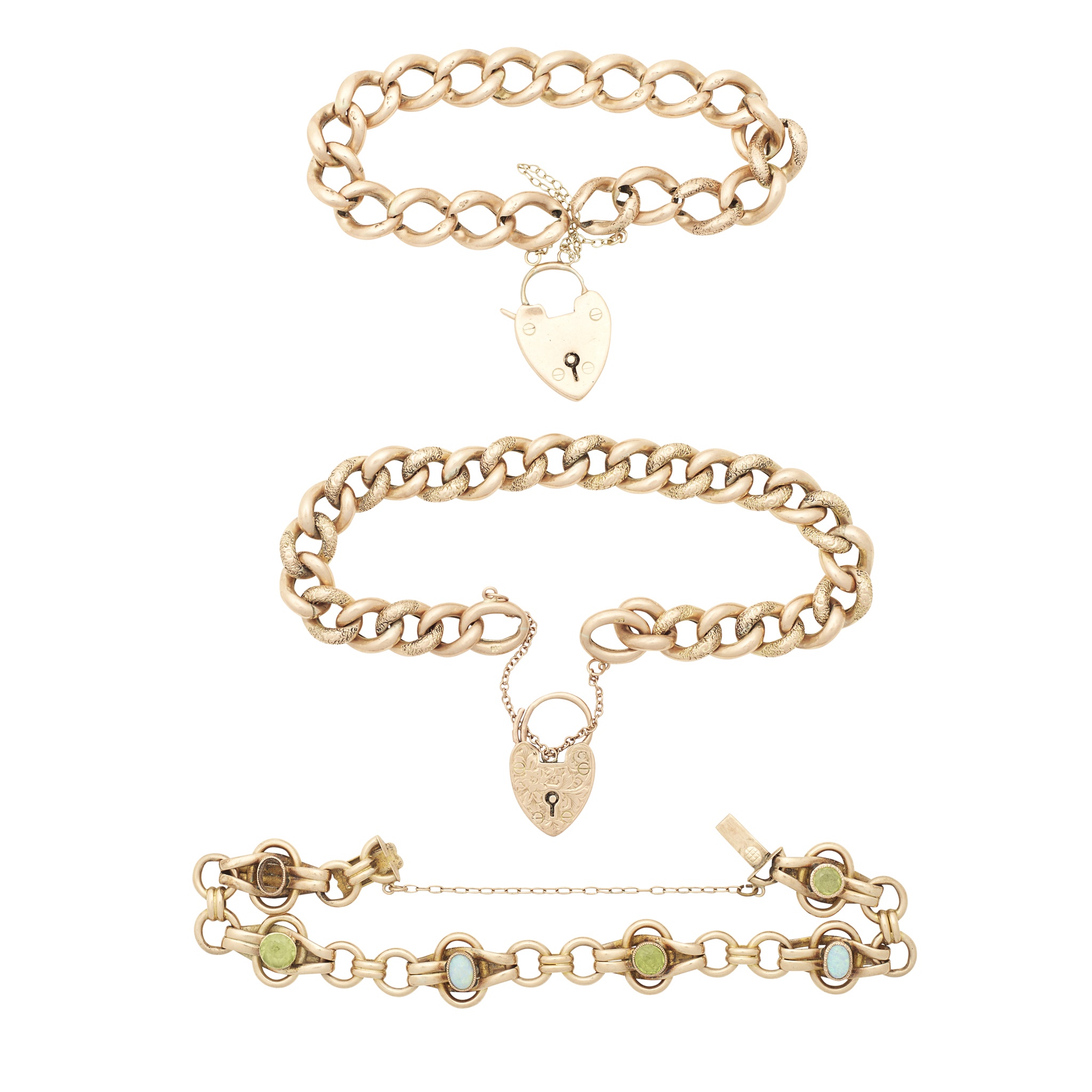 A collection of three bracelets