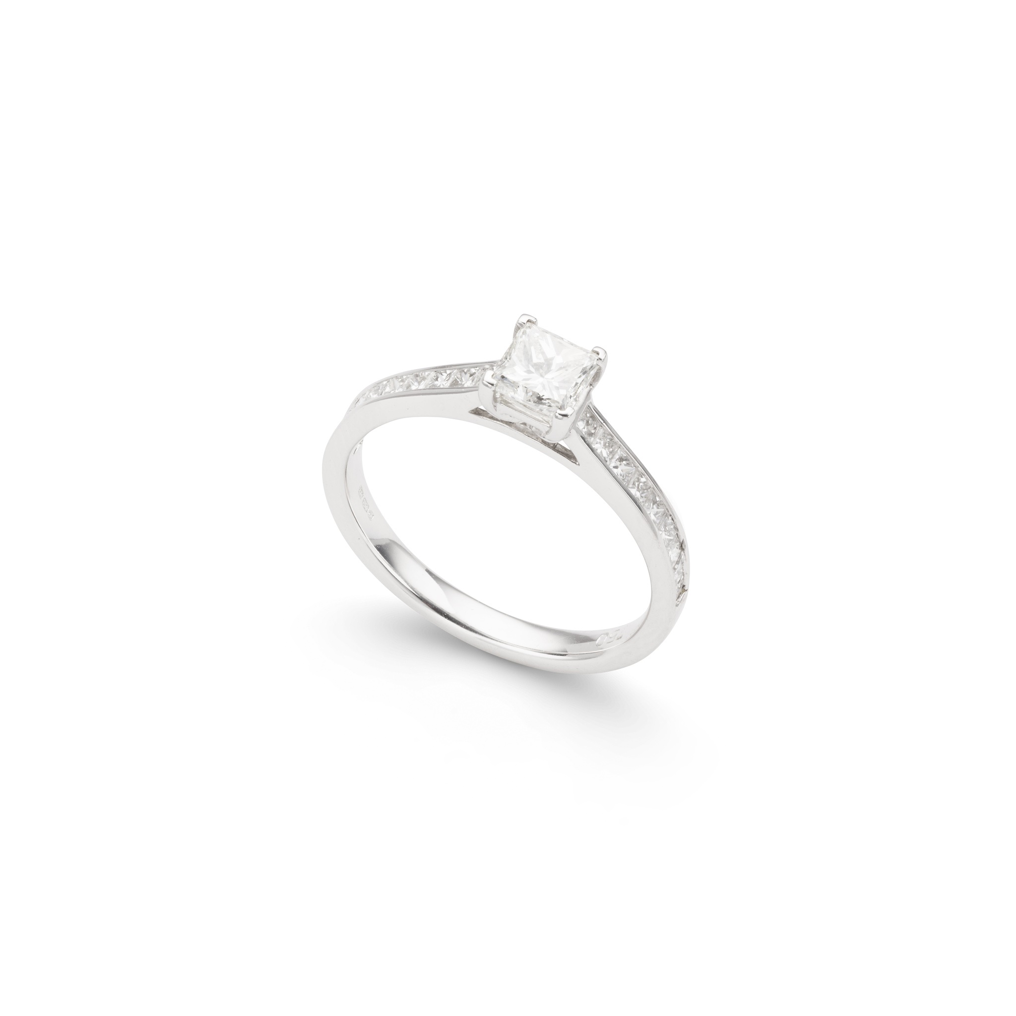 A diamond single-stone ring