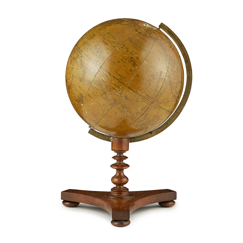 VICTORIAN TERRESTRIAL TABLE GLOBE, BY NEWTON & SON, LONDON