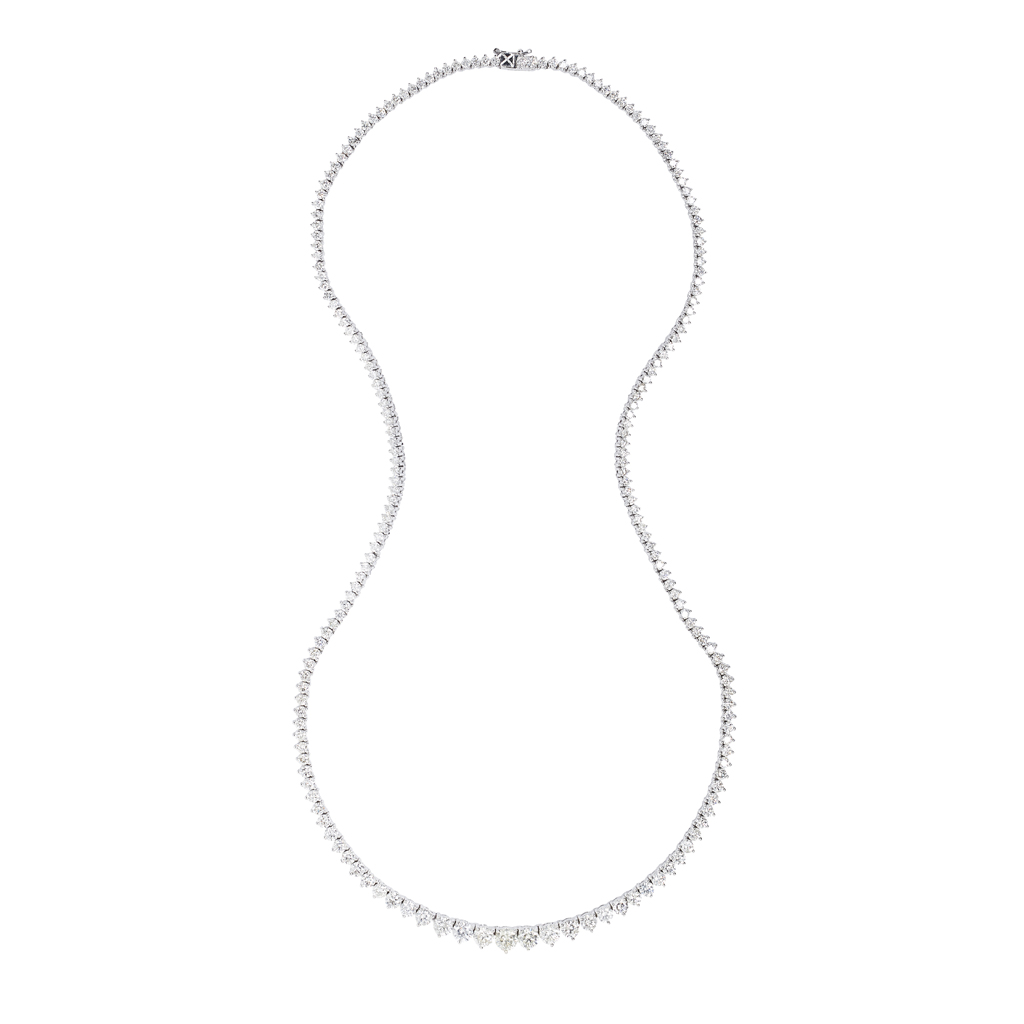 A diamond set riviere necklace