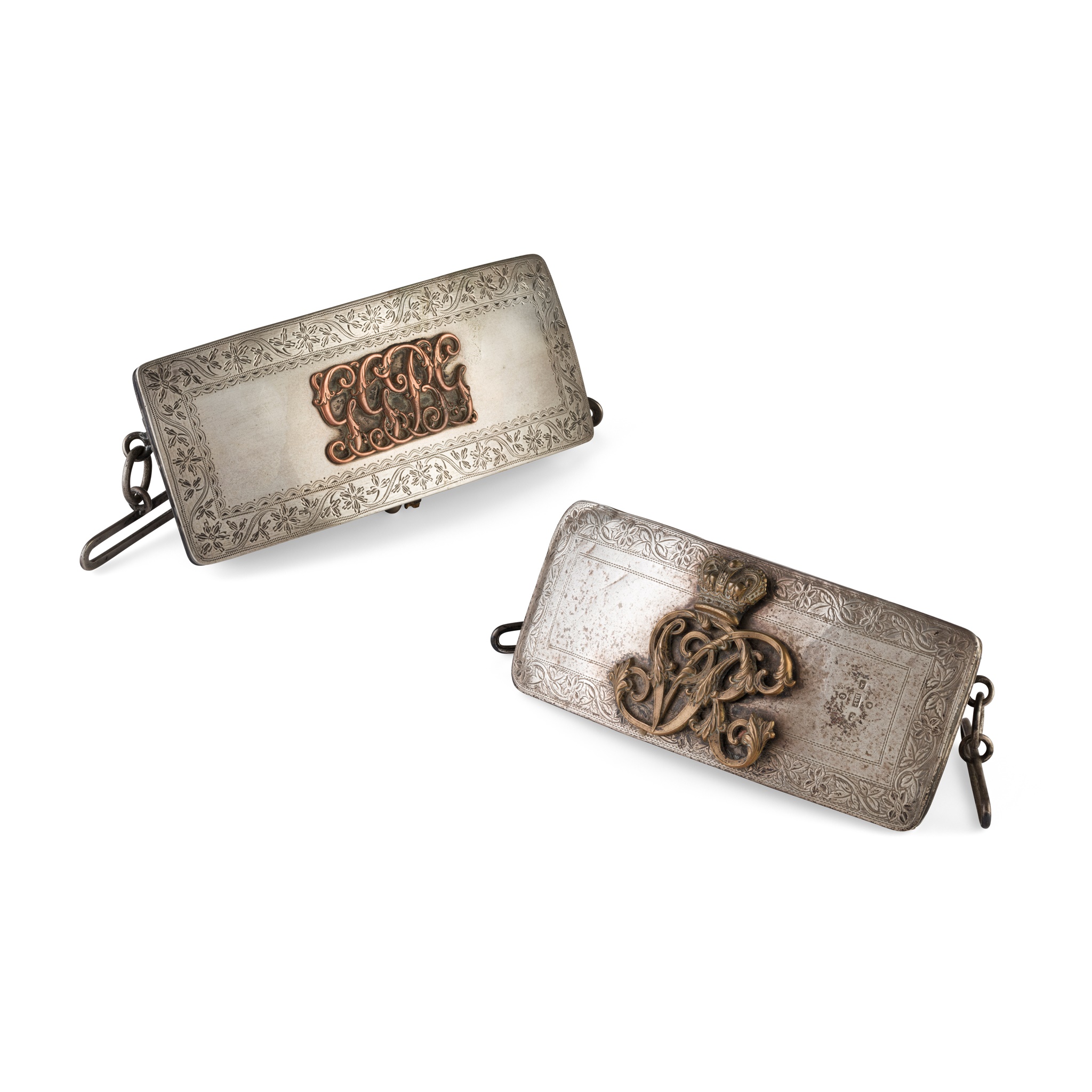 TWO OFFICER'S SHOULDER BELT POUCHES