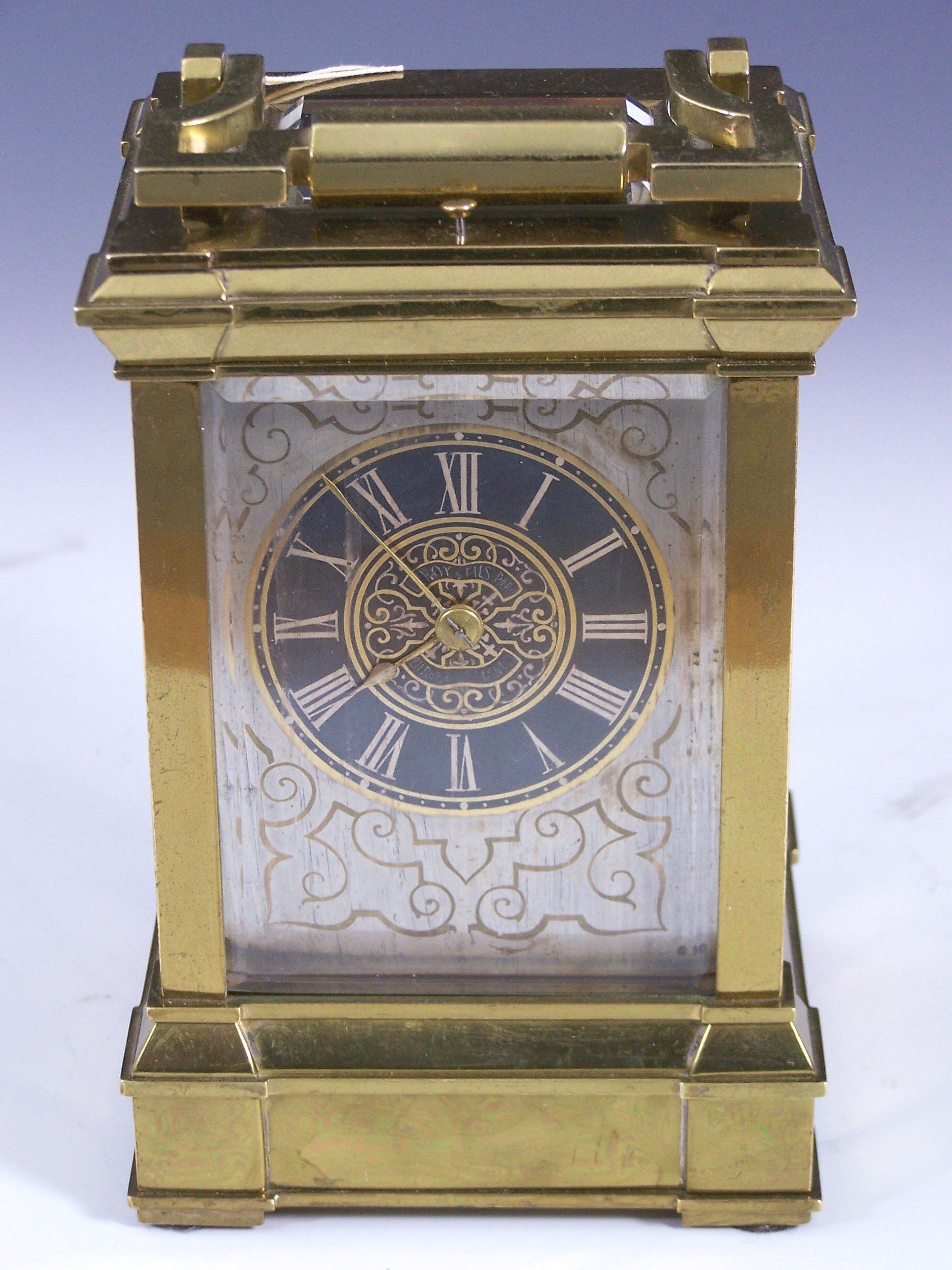 Le Roy & Fils, Paris A 19th century brass cased carriage clock,