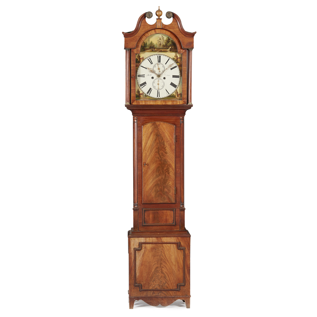 AN EARLY VICTORIAN MAHOGANY CASED LONGCASE CLOCK BY ROBERT WILKIE, CUPAR