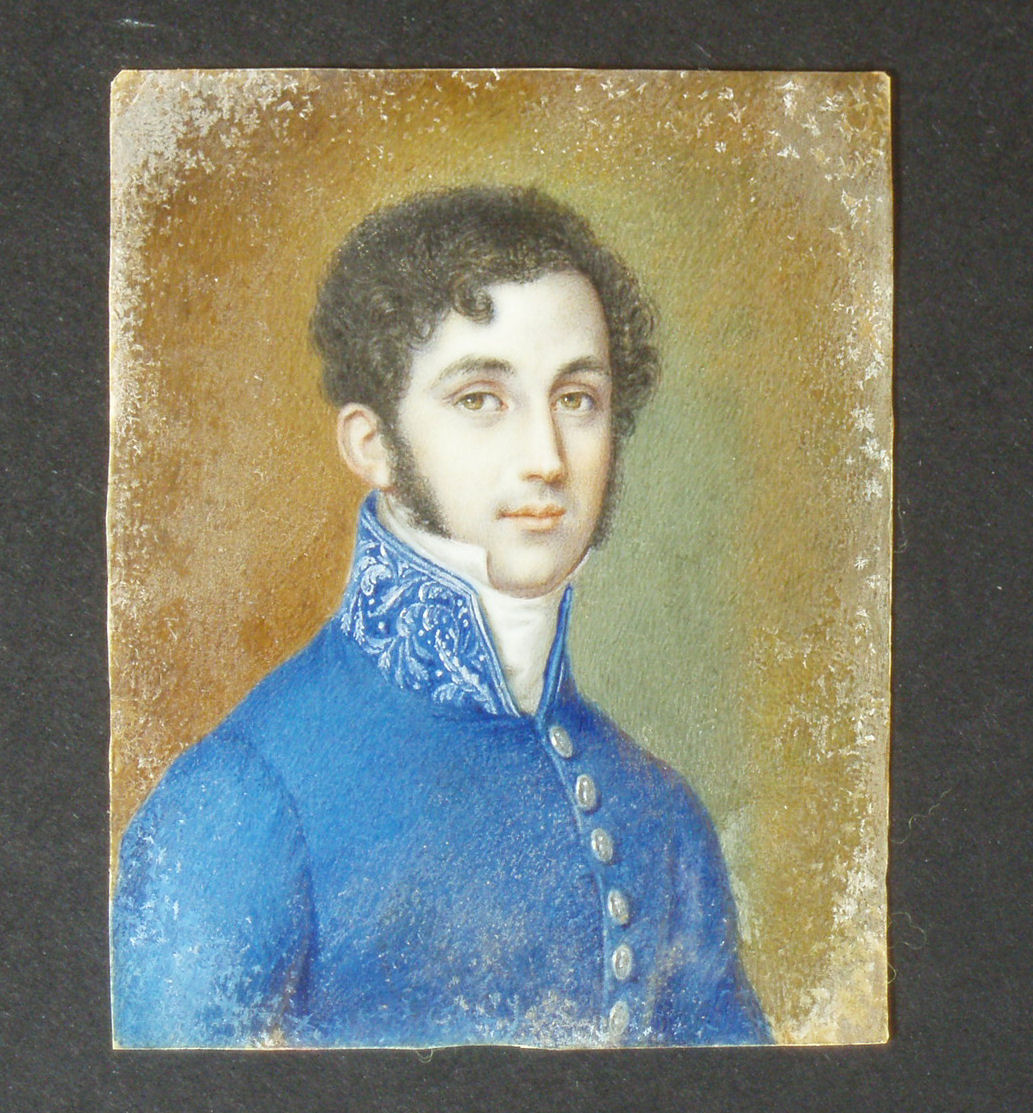 A 19th century Continental portrait miniature of a gentleman