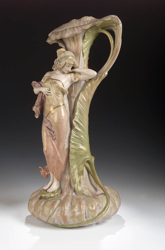 An Ernest Wahliss Art Nouveau ewer