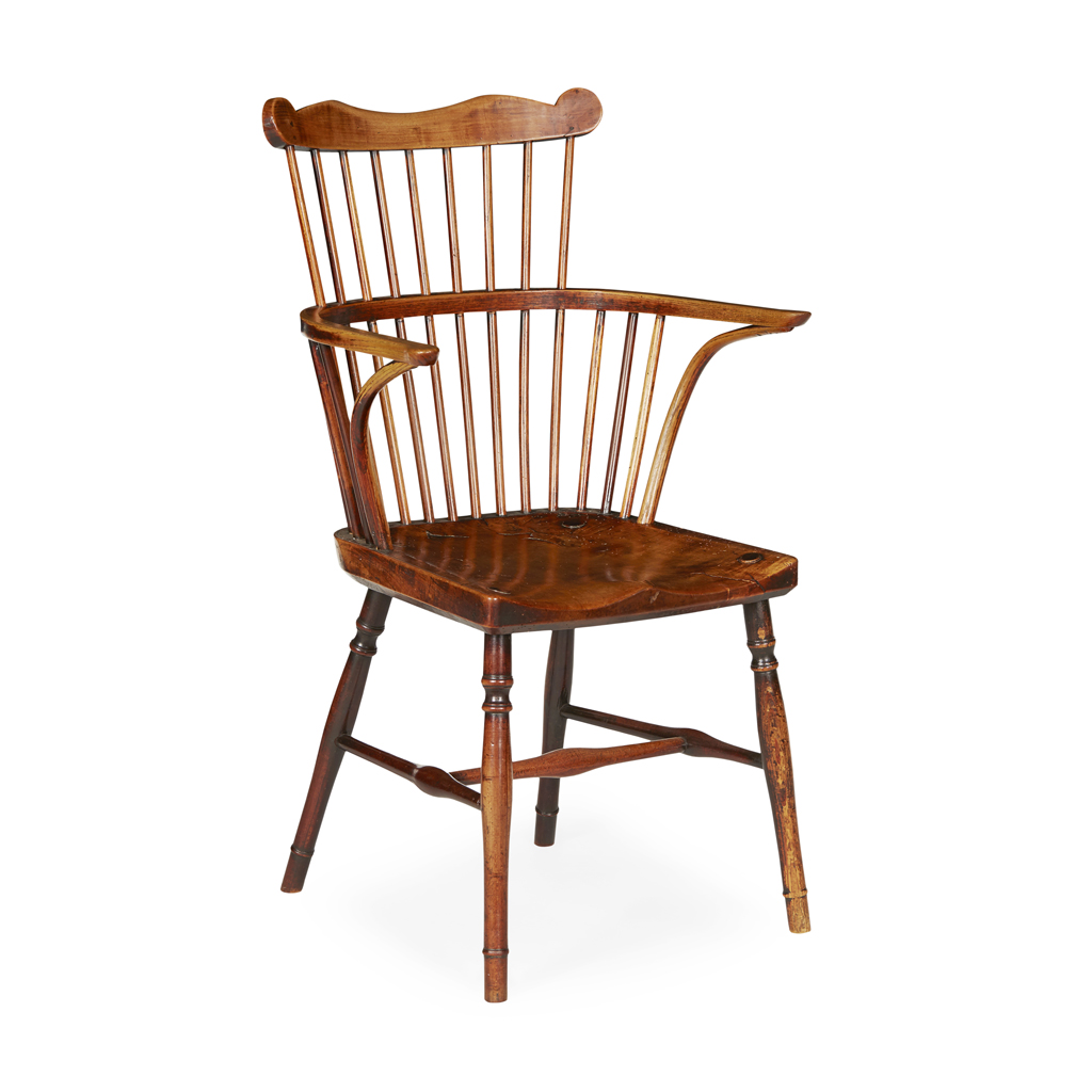 ELM COMB-BACK ARMCHAIR