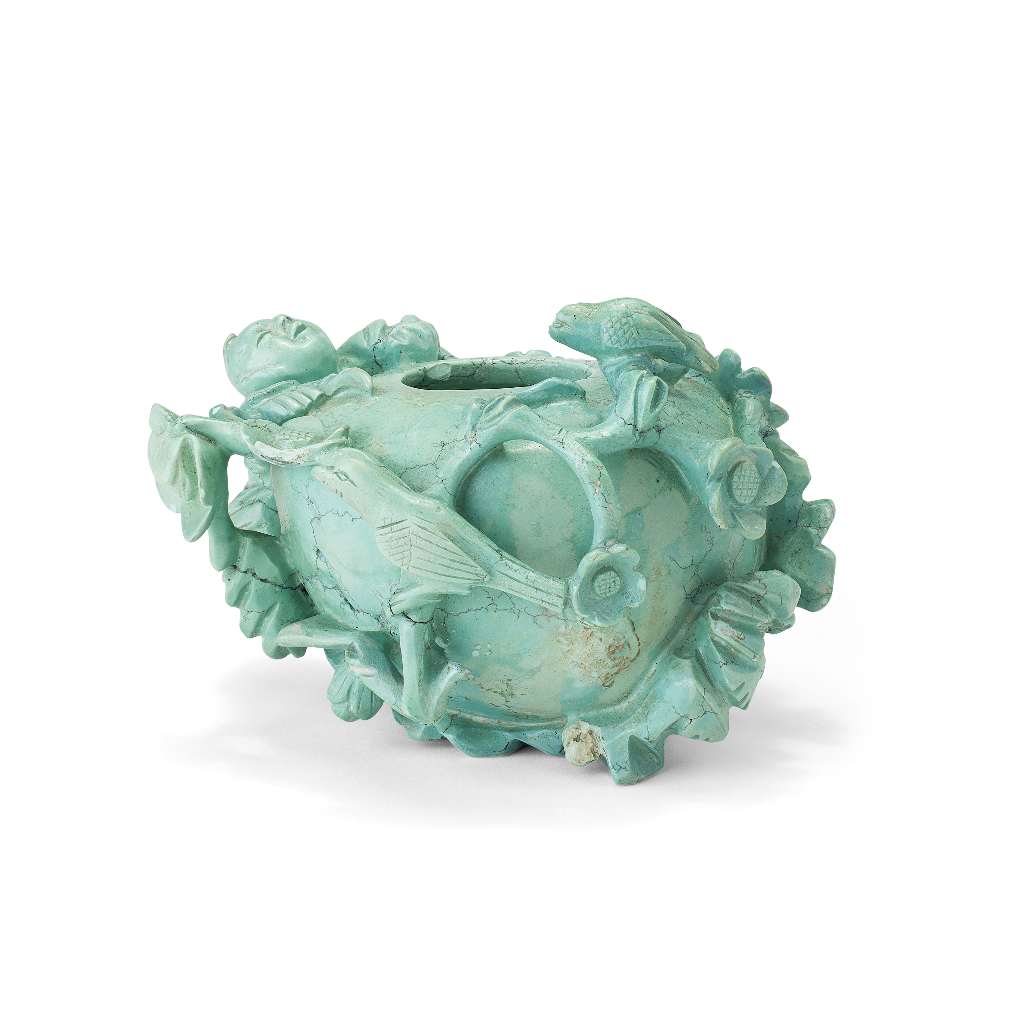 CHINESE TURQUOISE WATER POT