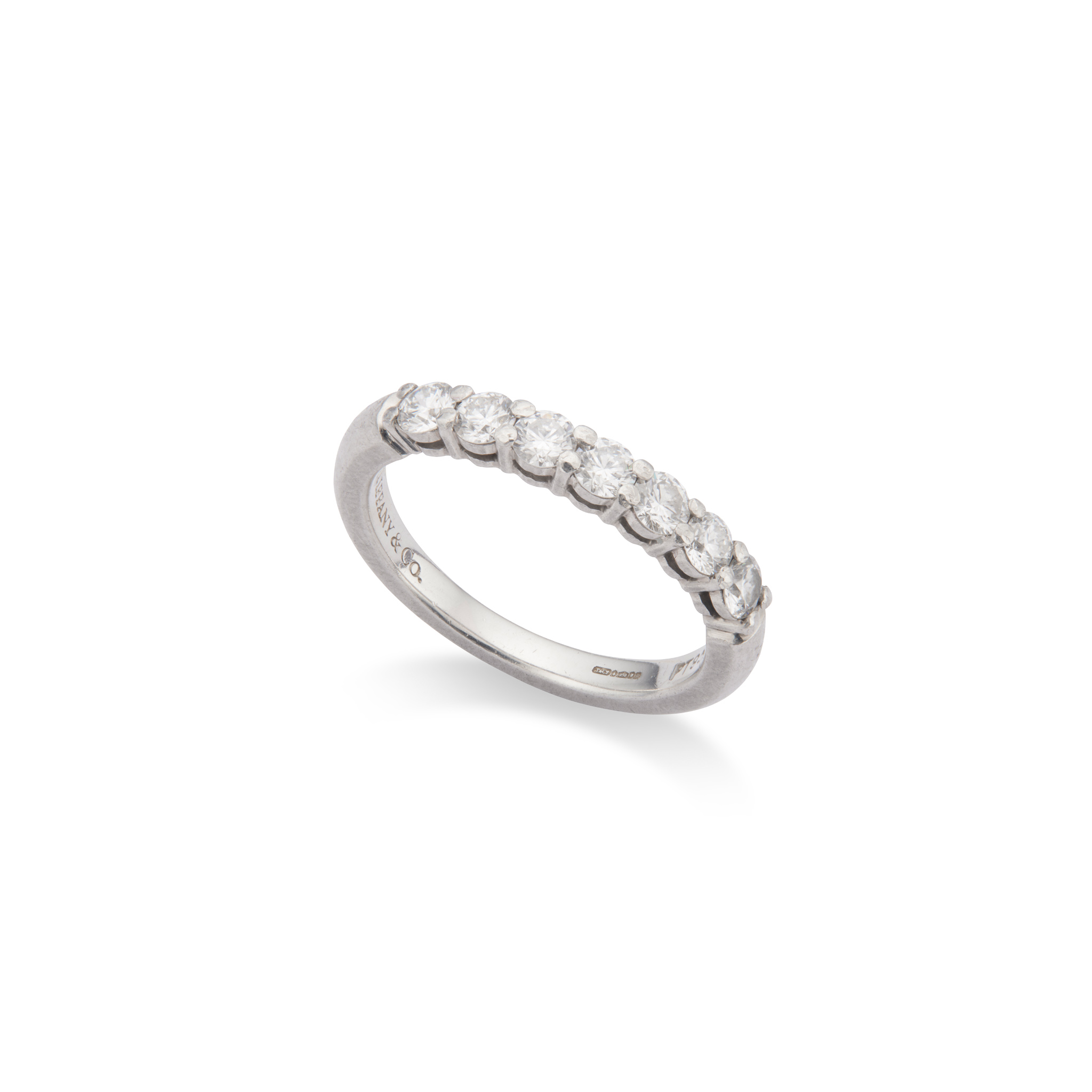 Tiffany & Co.: A platinum and diamond half-hoop diamond ring, 2014