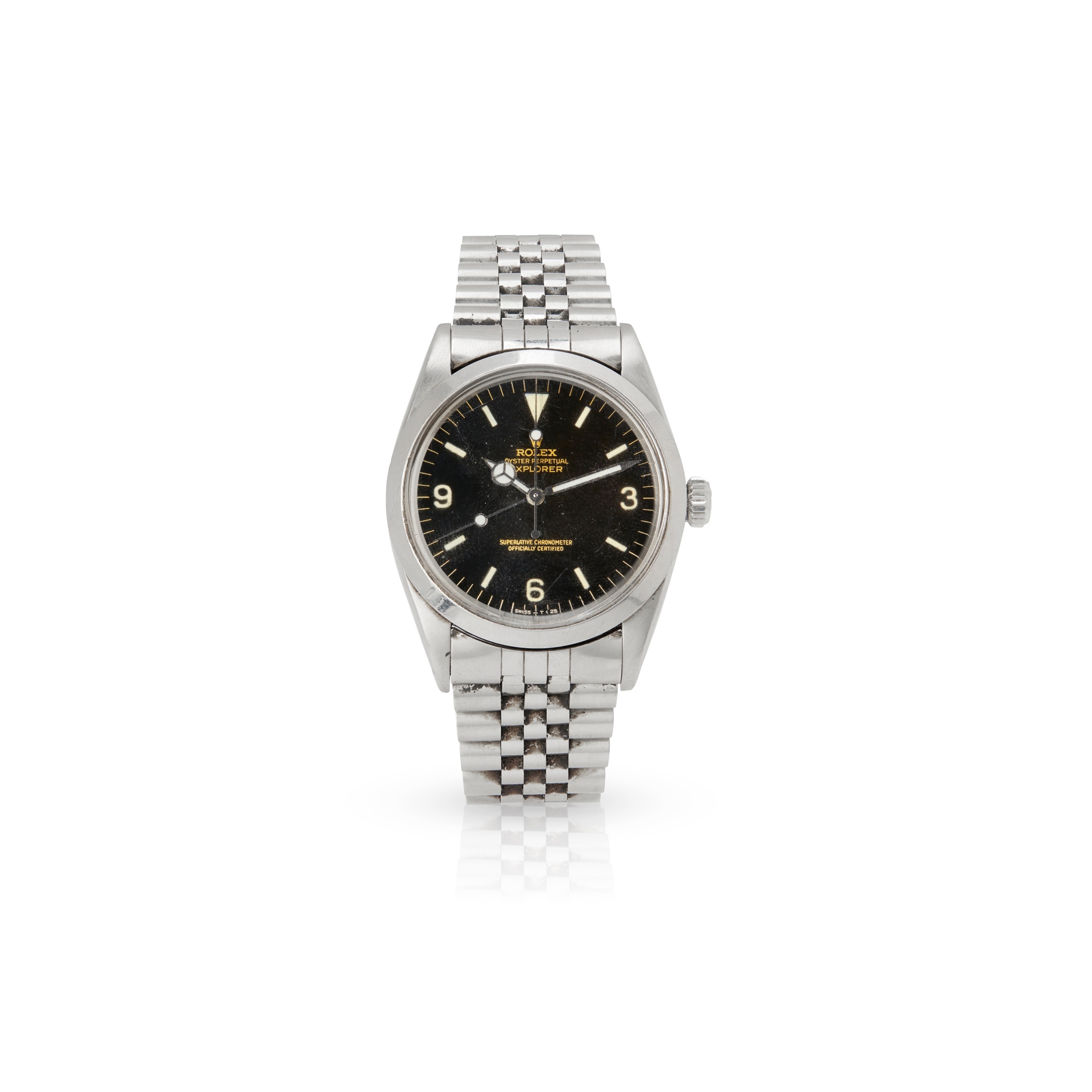 Rolex: A stainless steel wristwatch