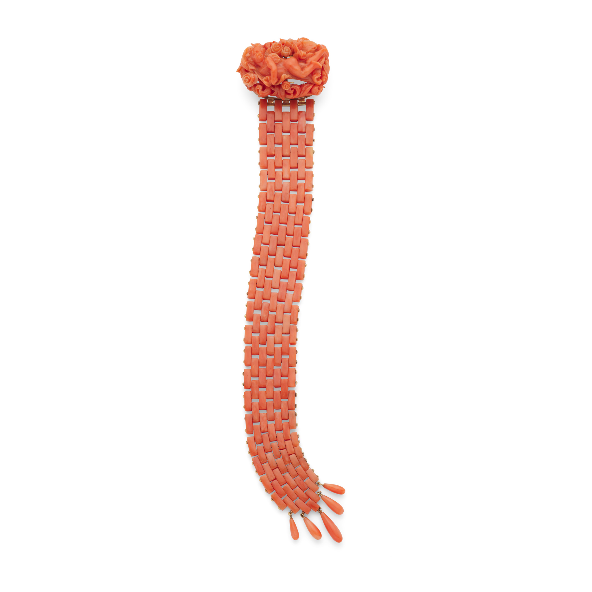 A mid 19th century coral bracelet