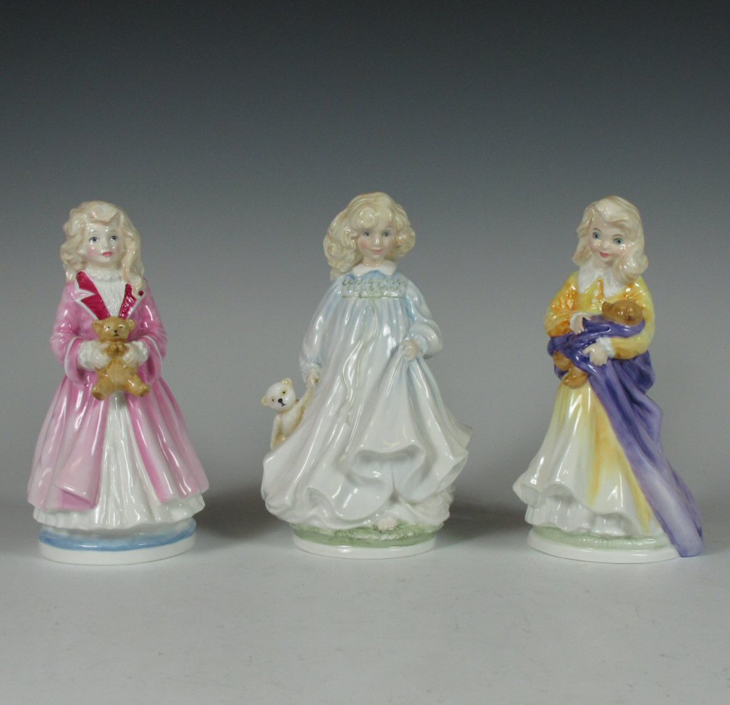 Three Royal Doulton limited edition figures of Faith, Hope and Charity