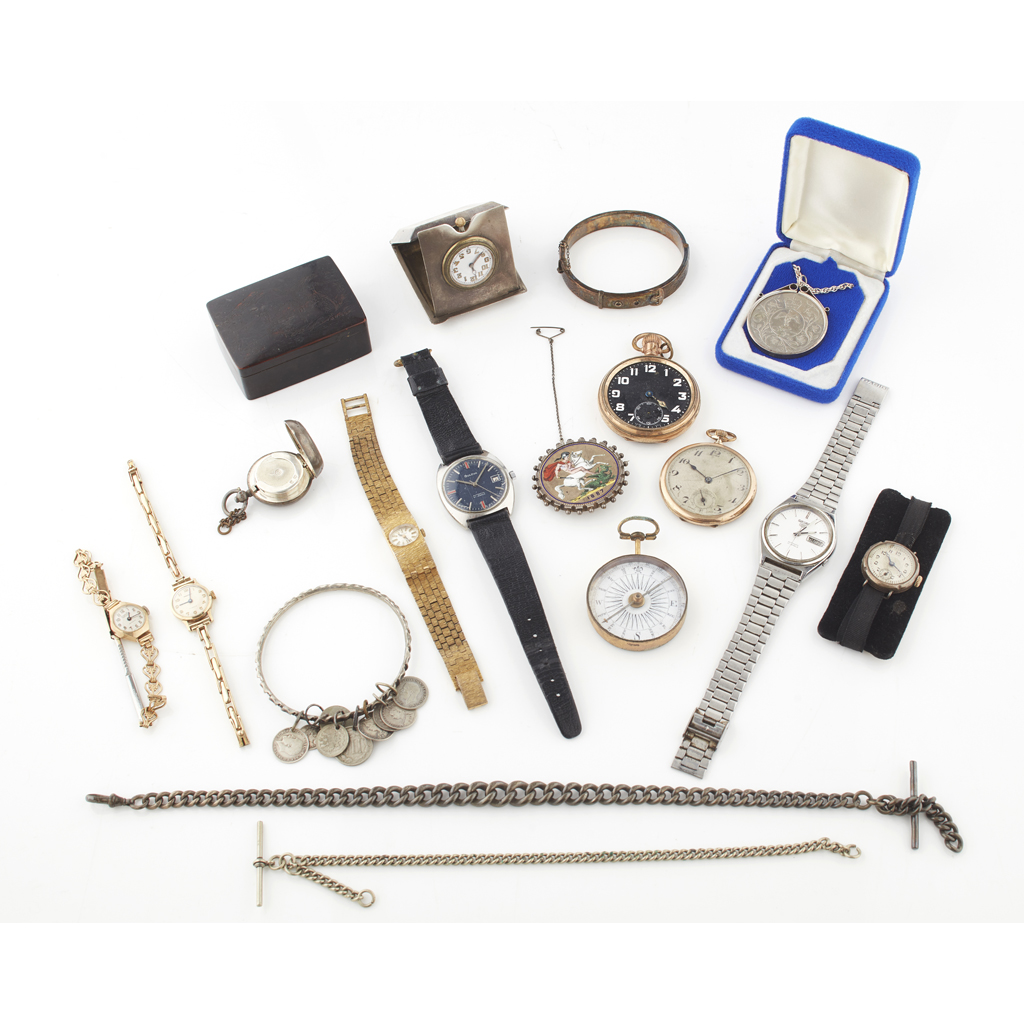 A collection of jewellery and watches