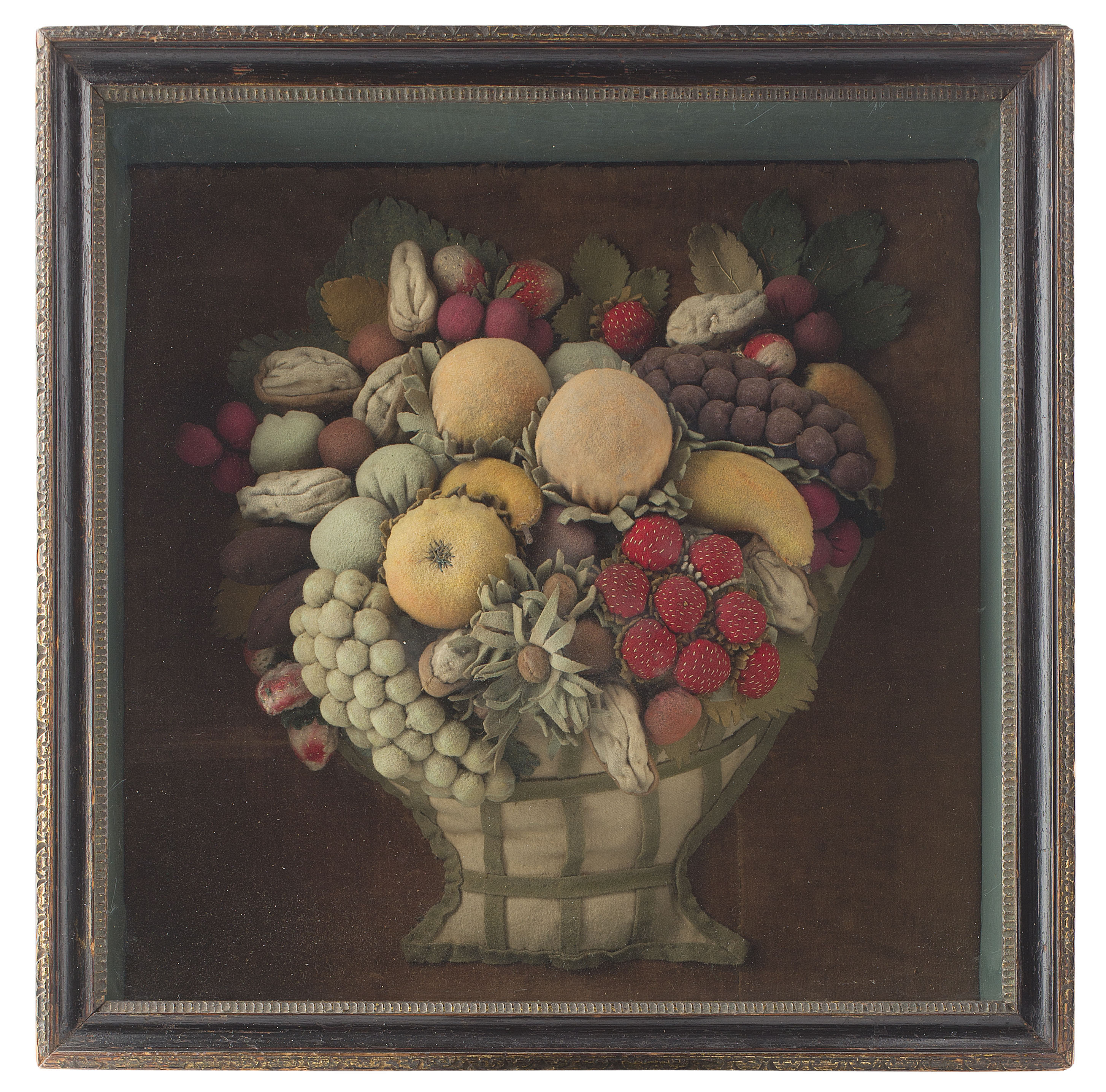 VICTORIAN FRAMED FELT STILL LIFE