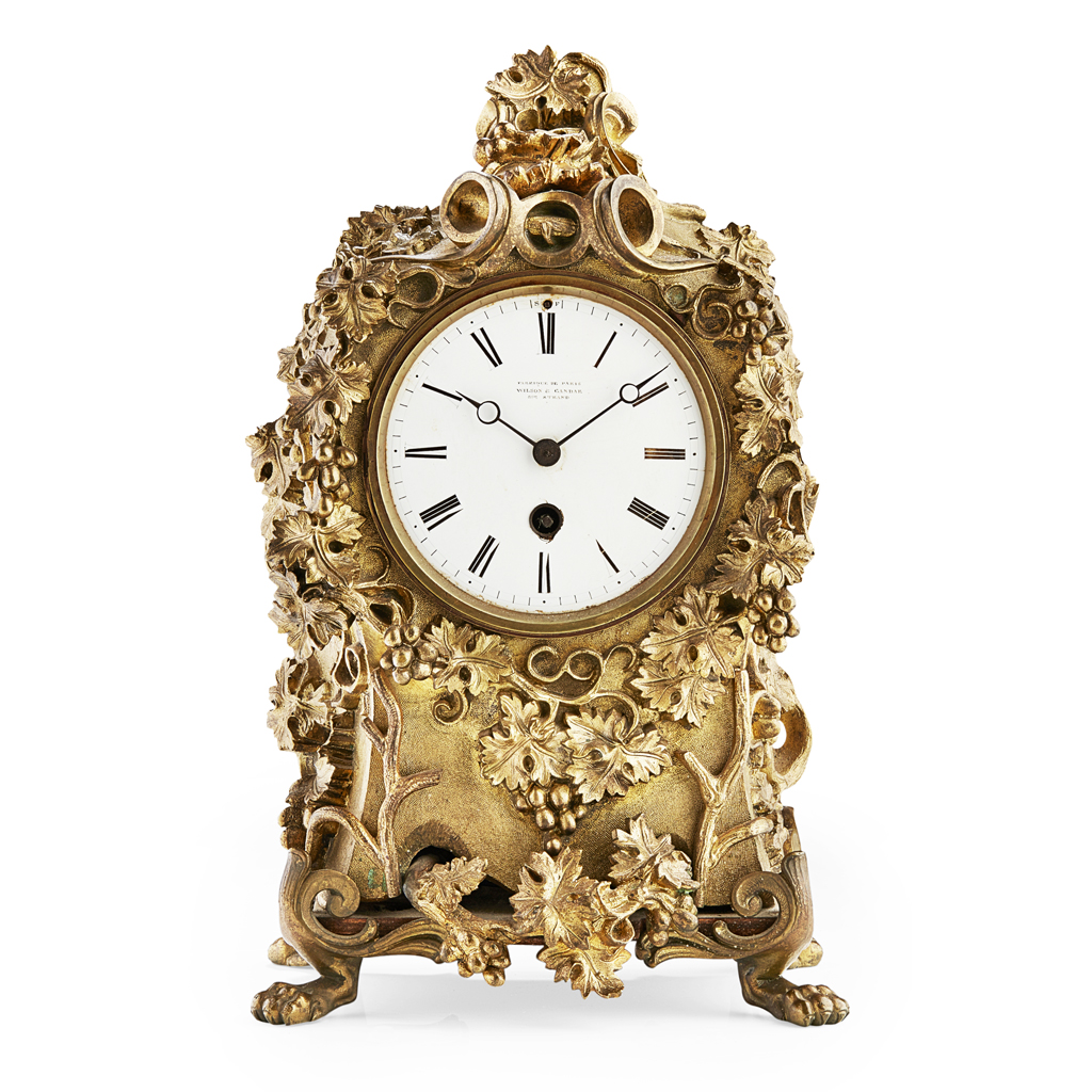 FRENCH GILT BRONZE MANTEL CLOCK