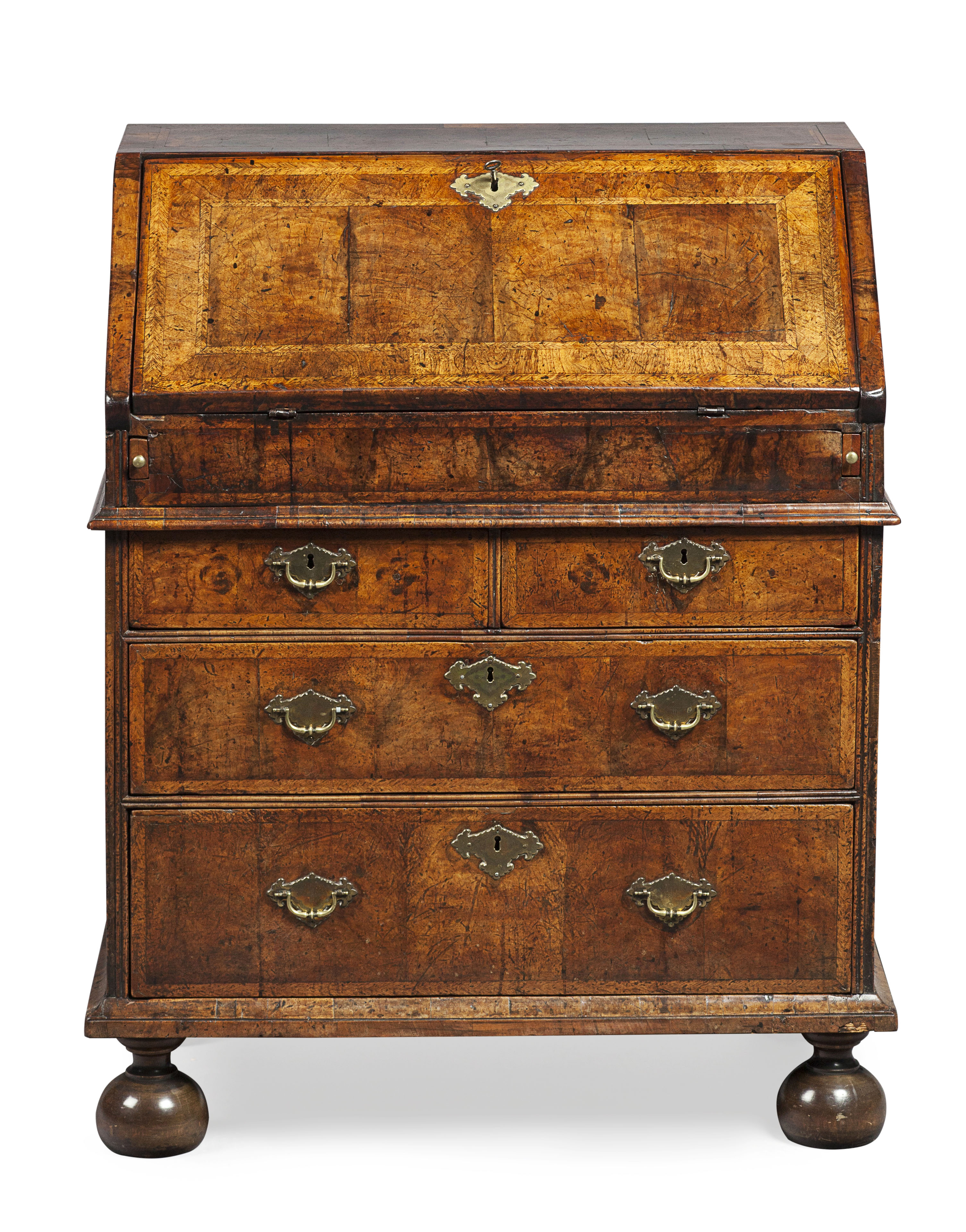 GEORGE I WALNUT CROSSBANDED BUREAU