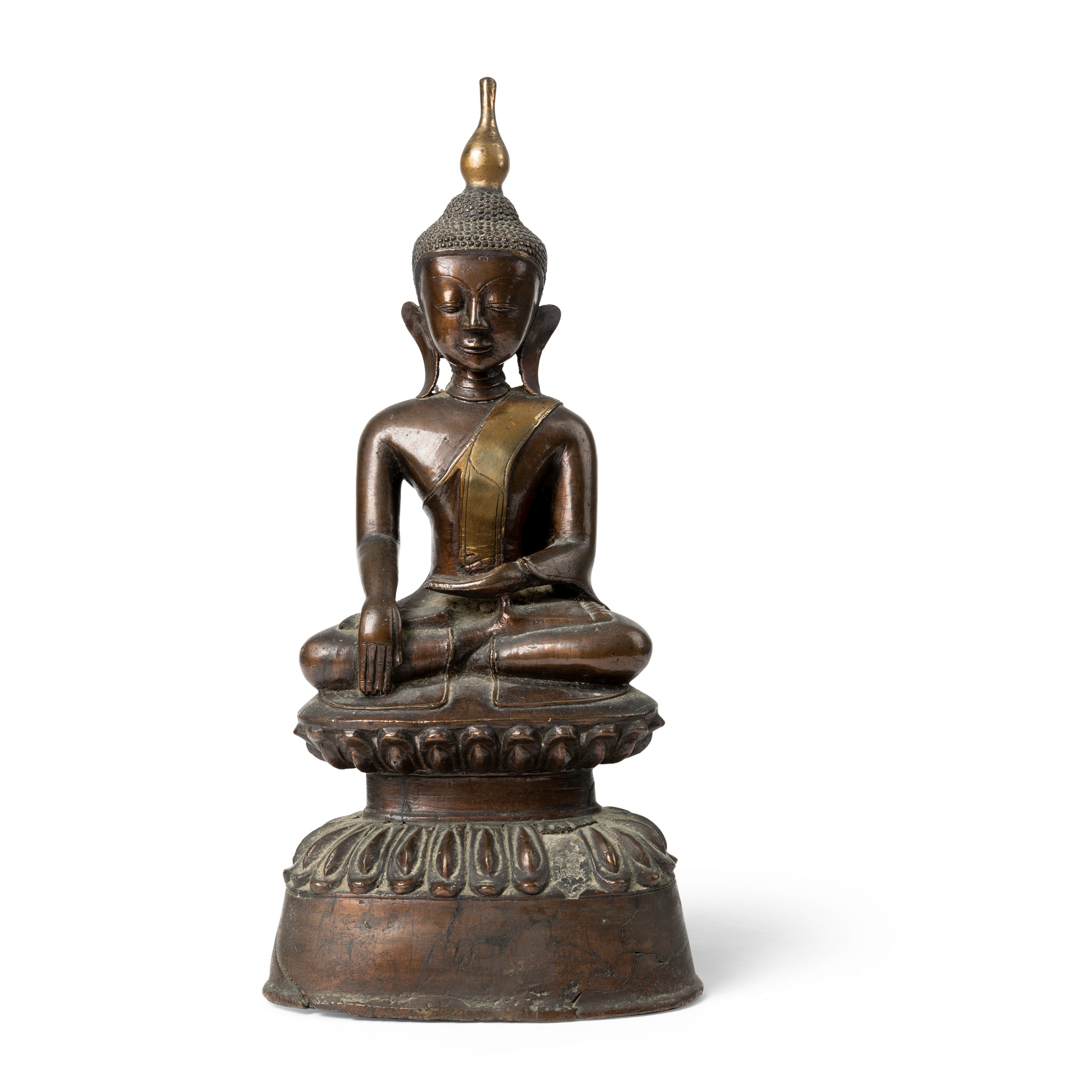 BRONZE FIGURE OF BUDDHA SHAKYAMUNI