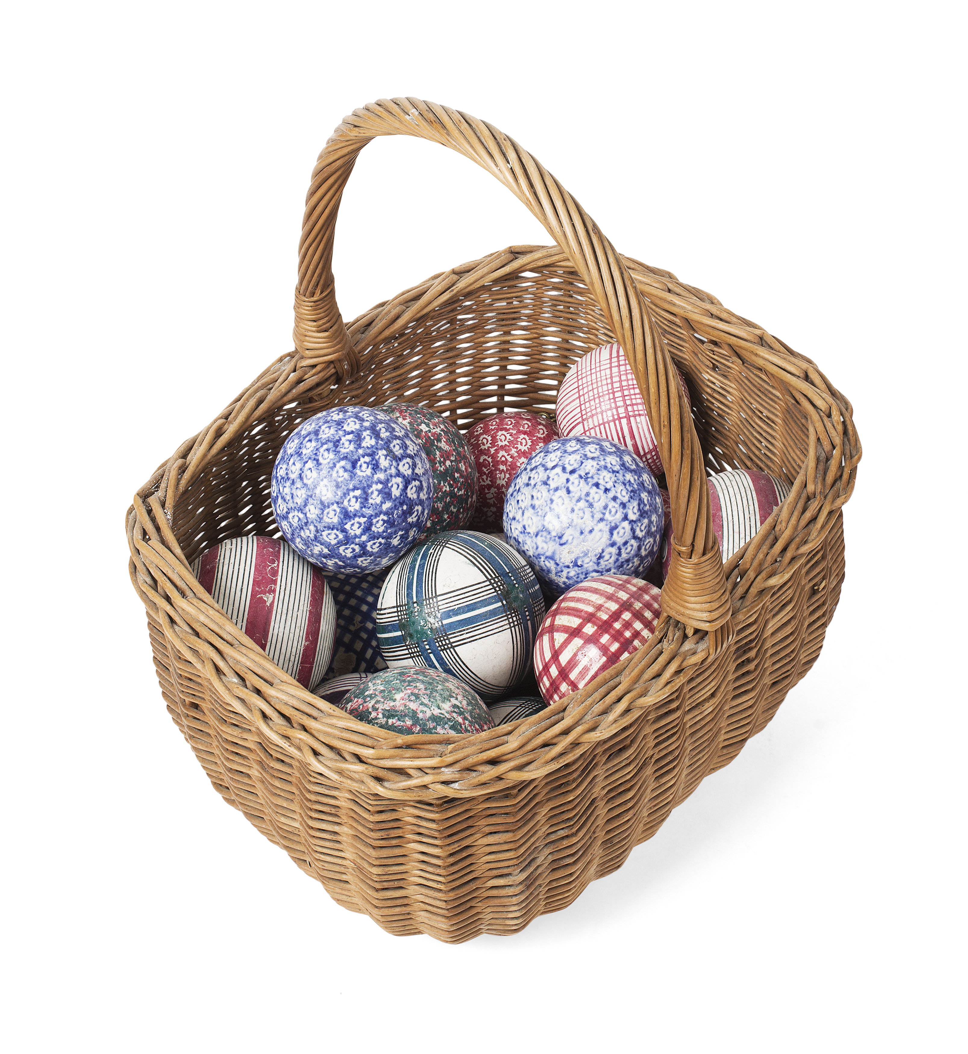 GROUP OF SIXTEEN LARGE VICTORIAN CARPET BOWLS