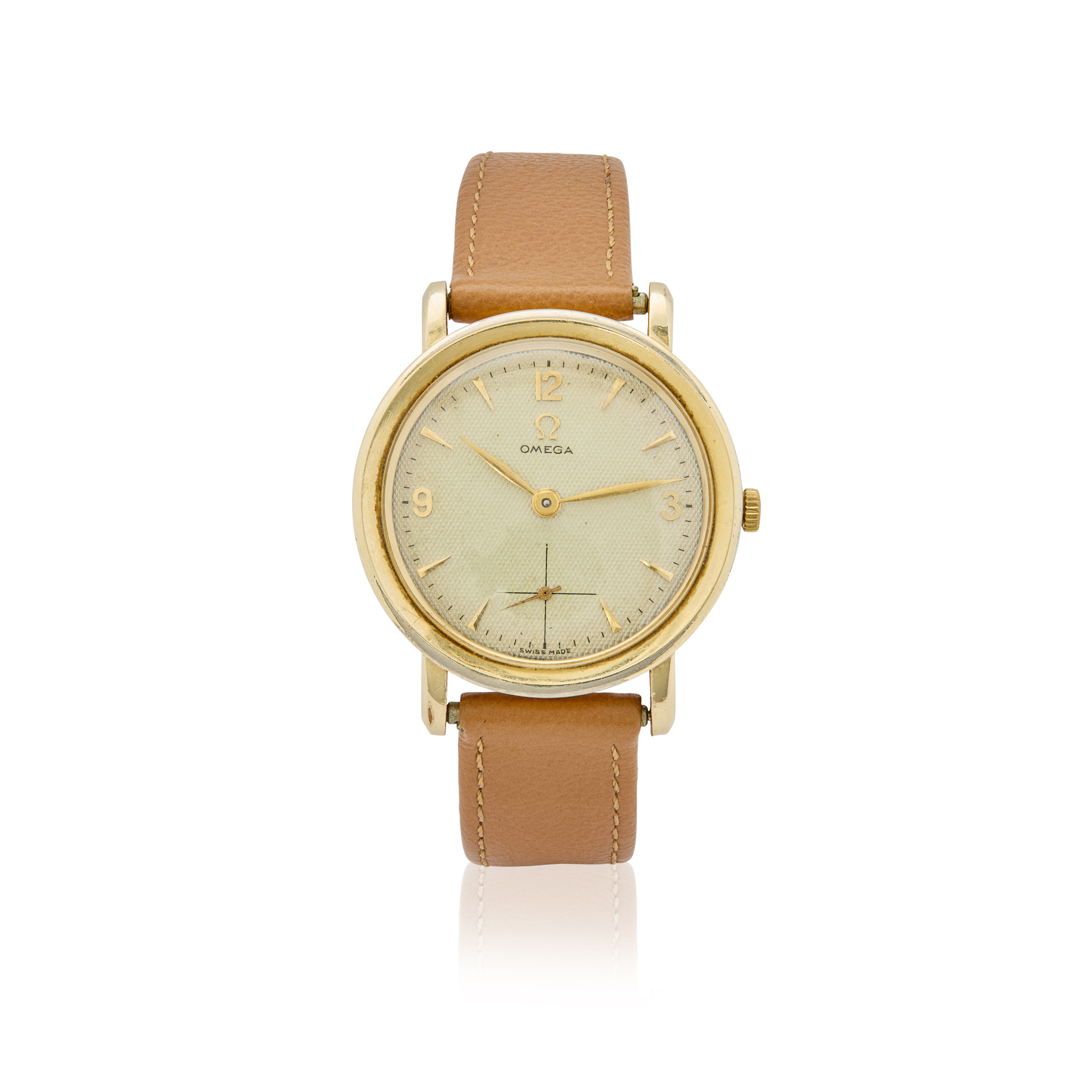 Omega. A gilt metal mechanical wristwatch