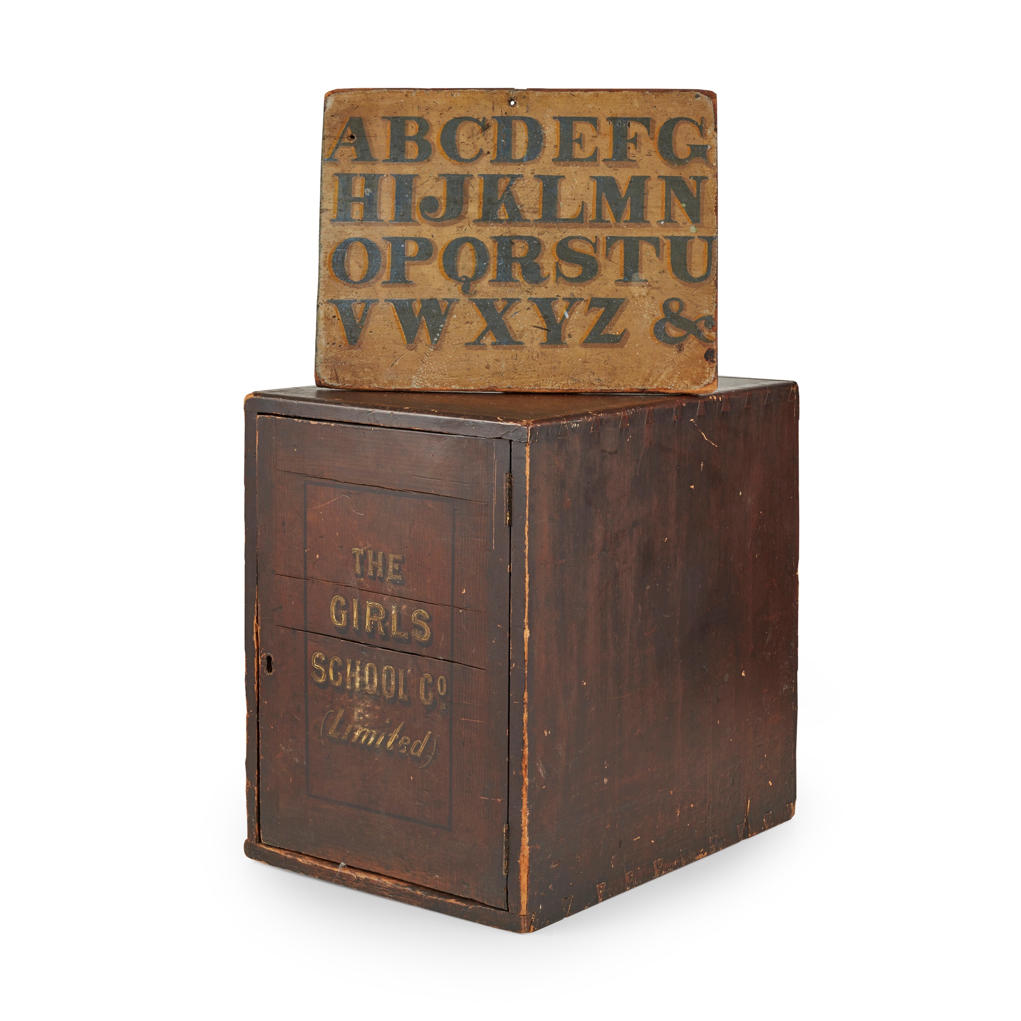 VICTORIAN PAINTED TABLETOP CUPBOARD