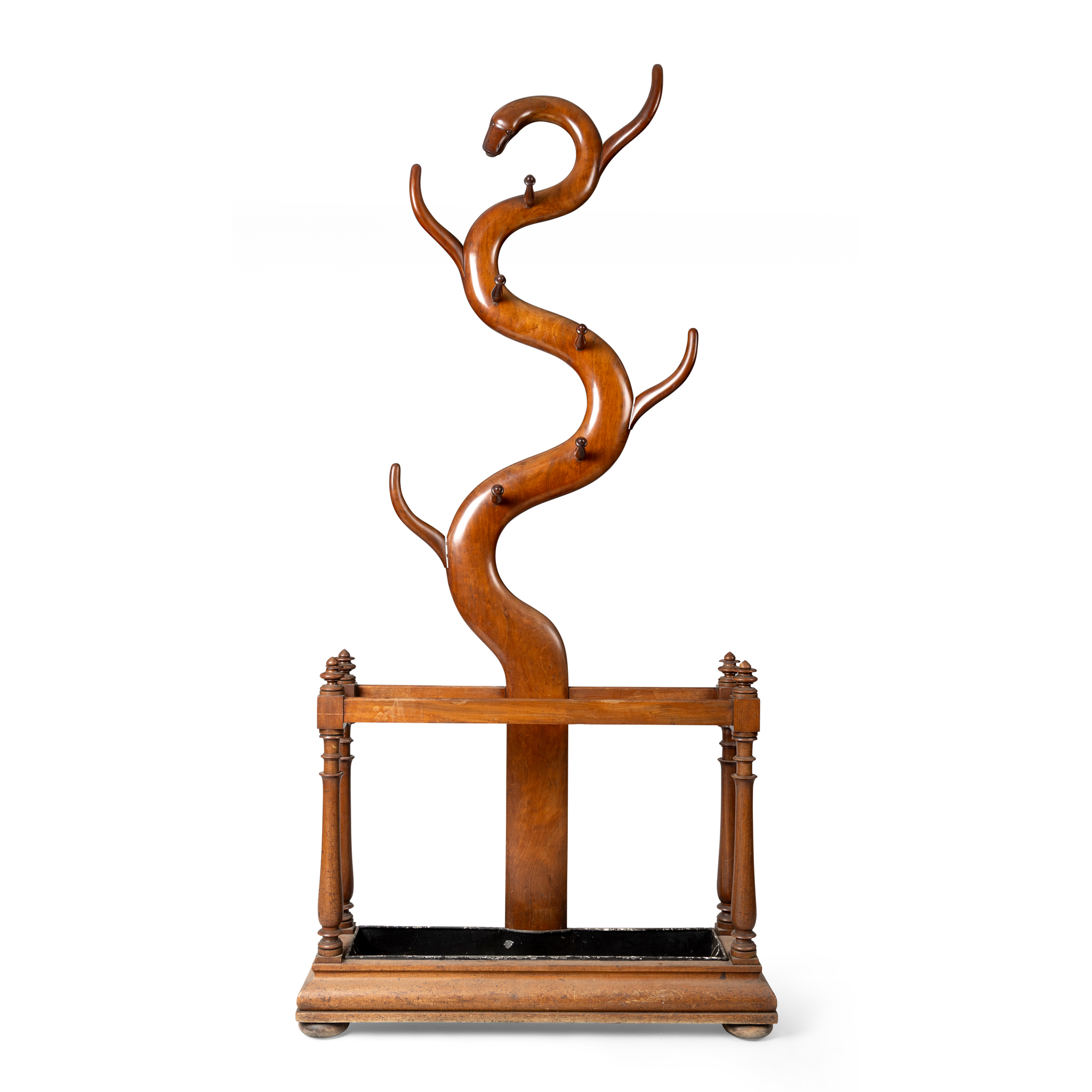 A VICTORIAN MAOGANY HALLSTAND