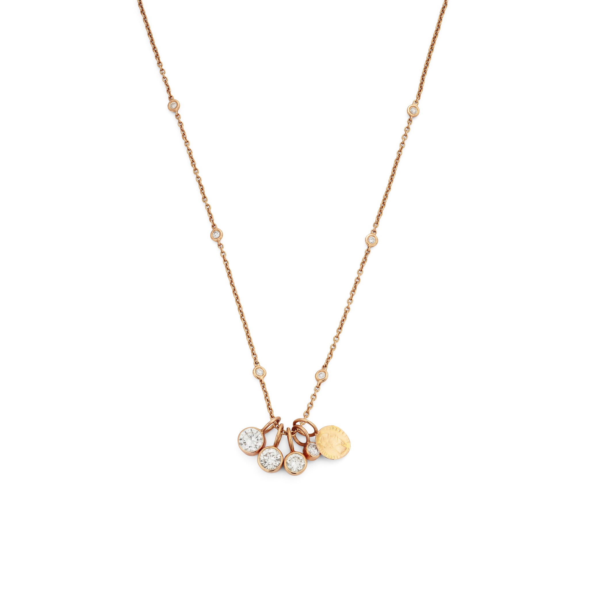 A diamond pendant necklace