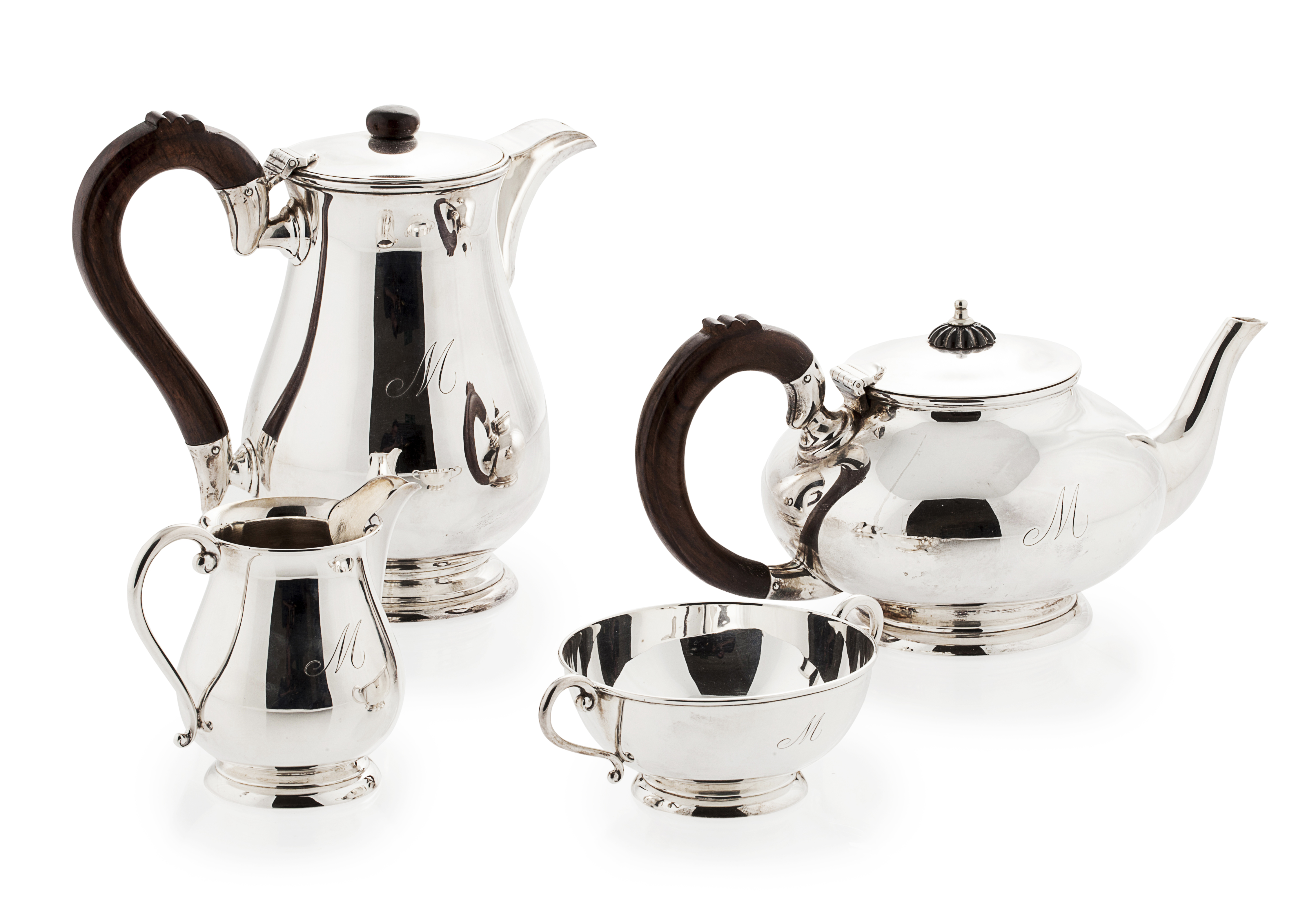 A four piece tea set