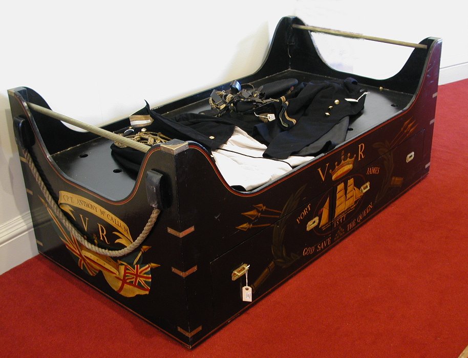 A modern naval themed 'Captain's' single box bed