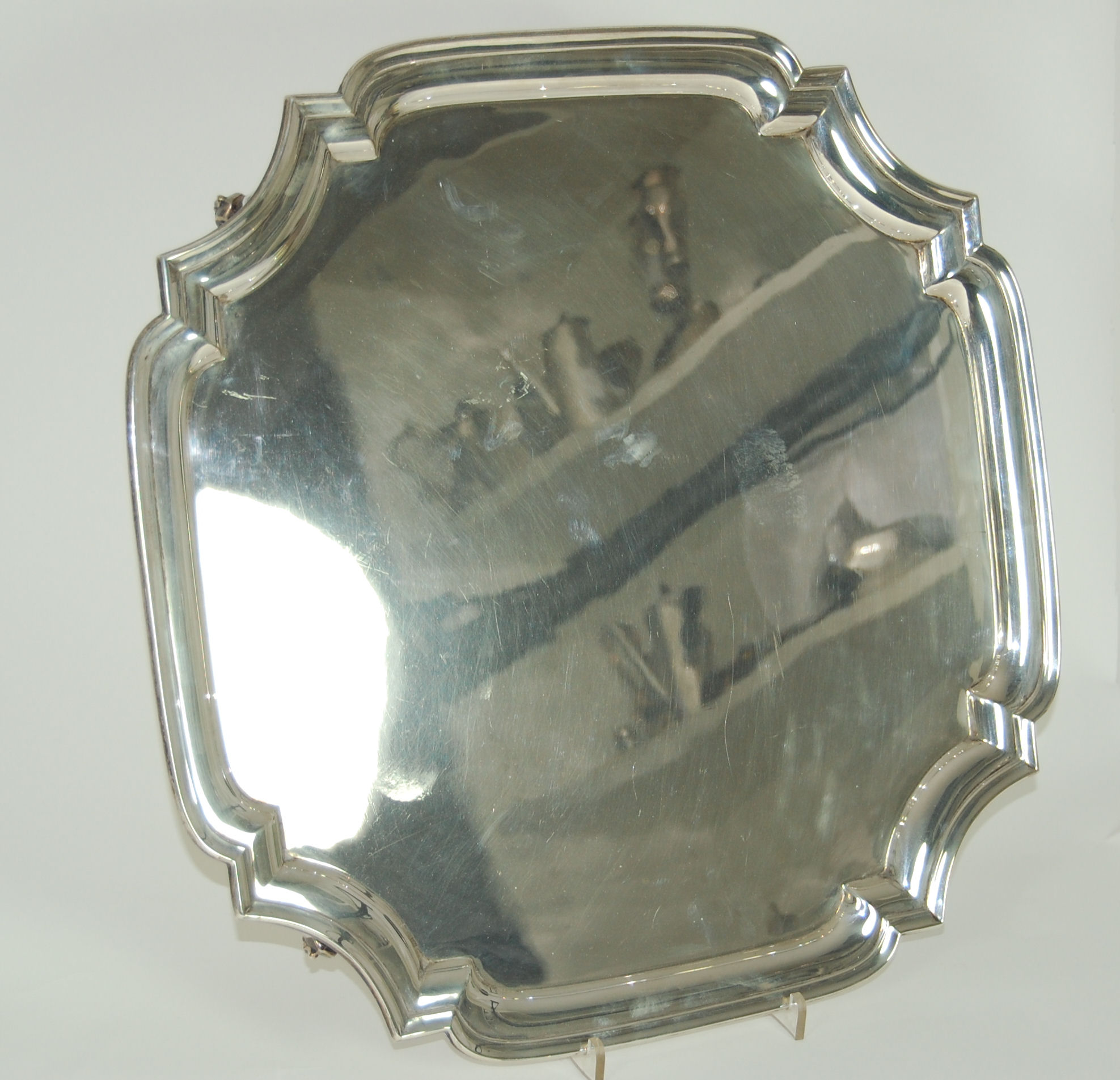 A large silver salver