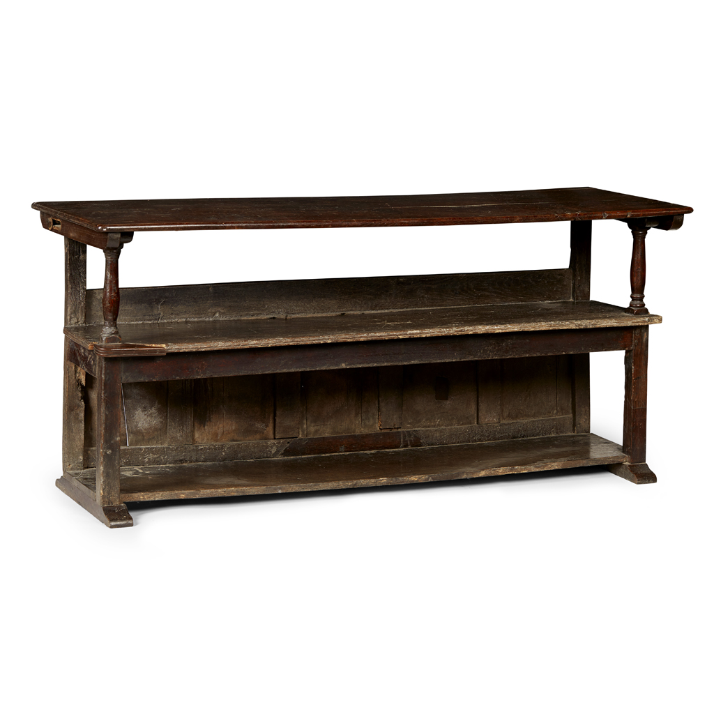 CHARLES I OAK SETTLE/TABLE