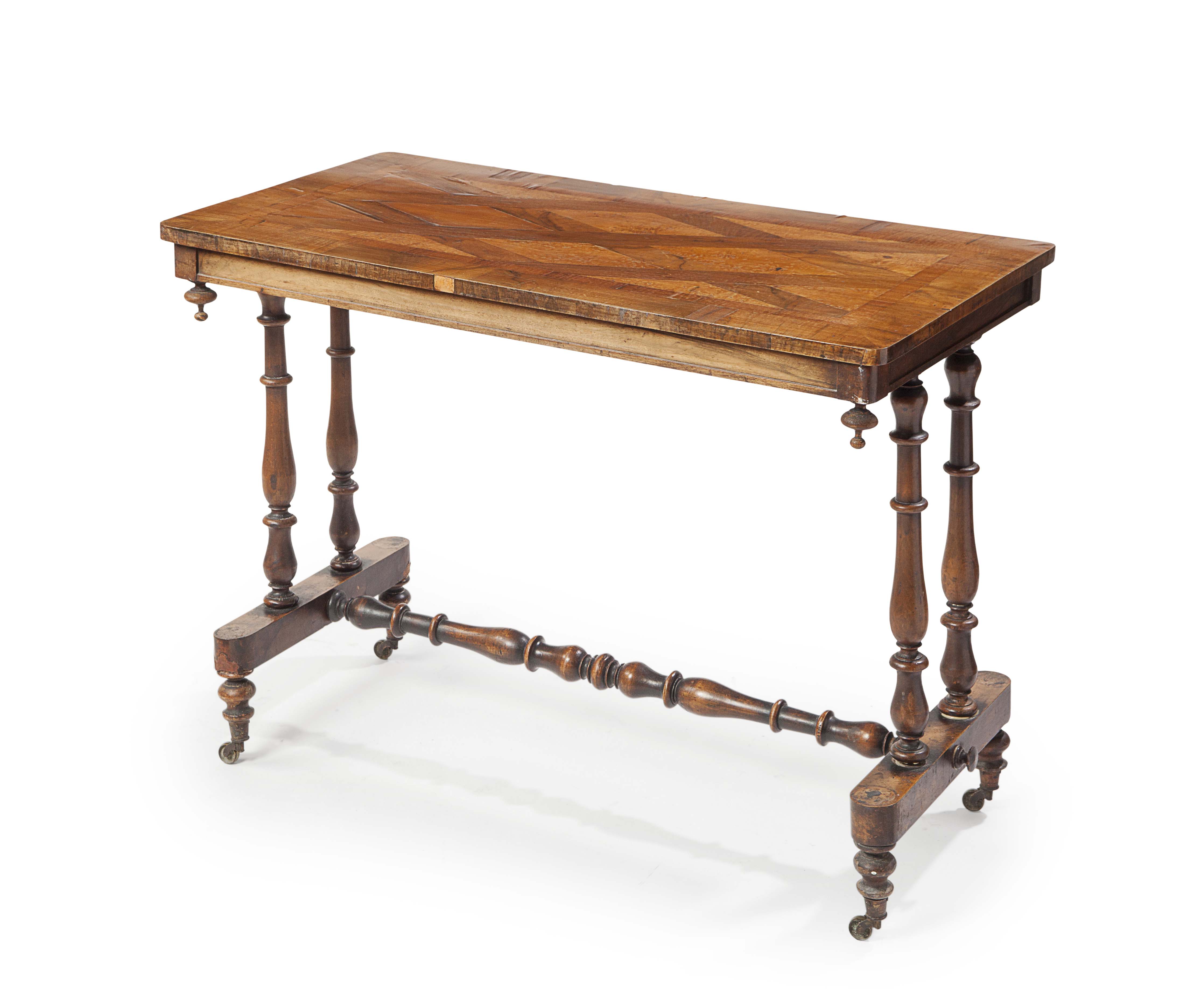 VICTORIAN WALNUT LIBRARY TABLE