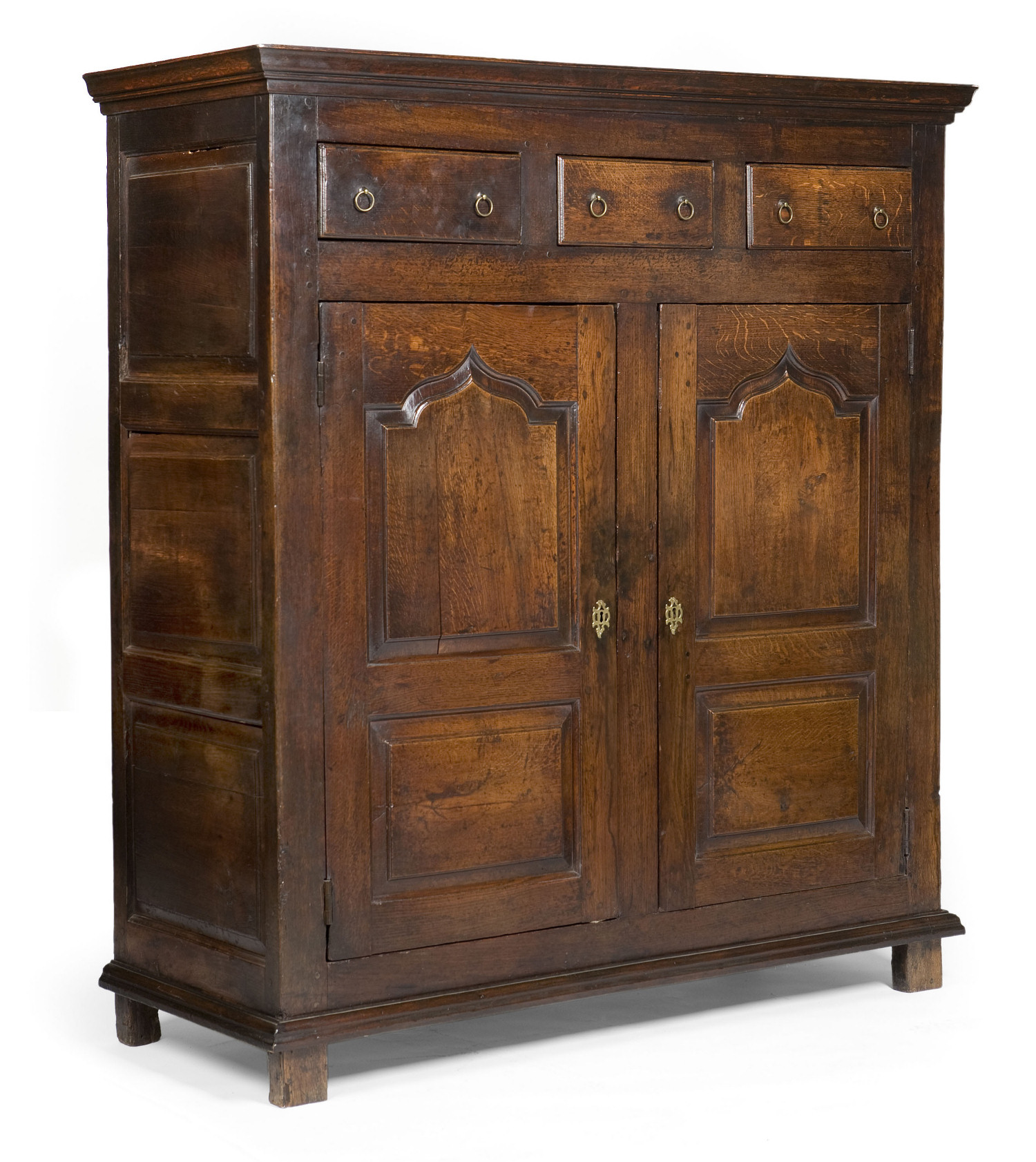 GEORGE III OAK PRESS CUPBOARD