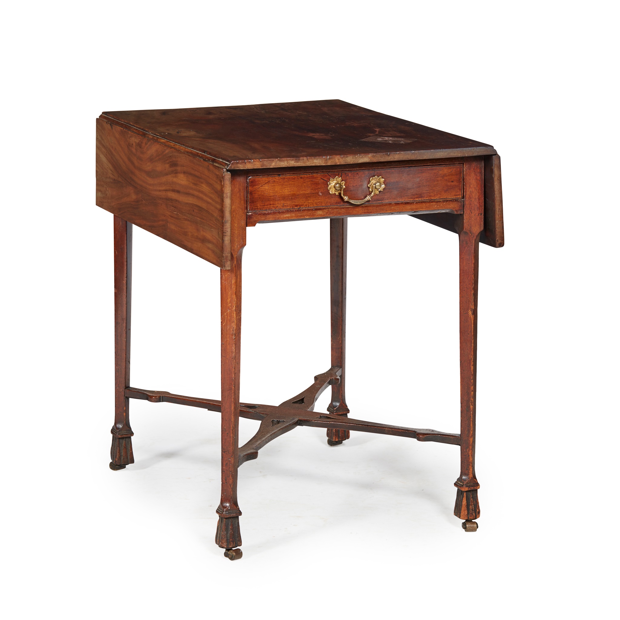GEORGE III MAHOGANY DROP-LEAF TEA TABLE