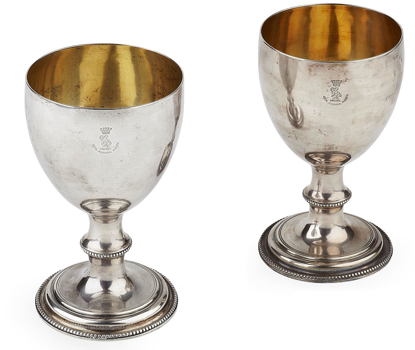 A pair of George III goblets